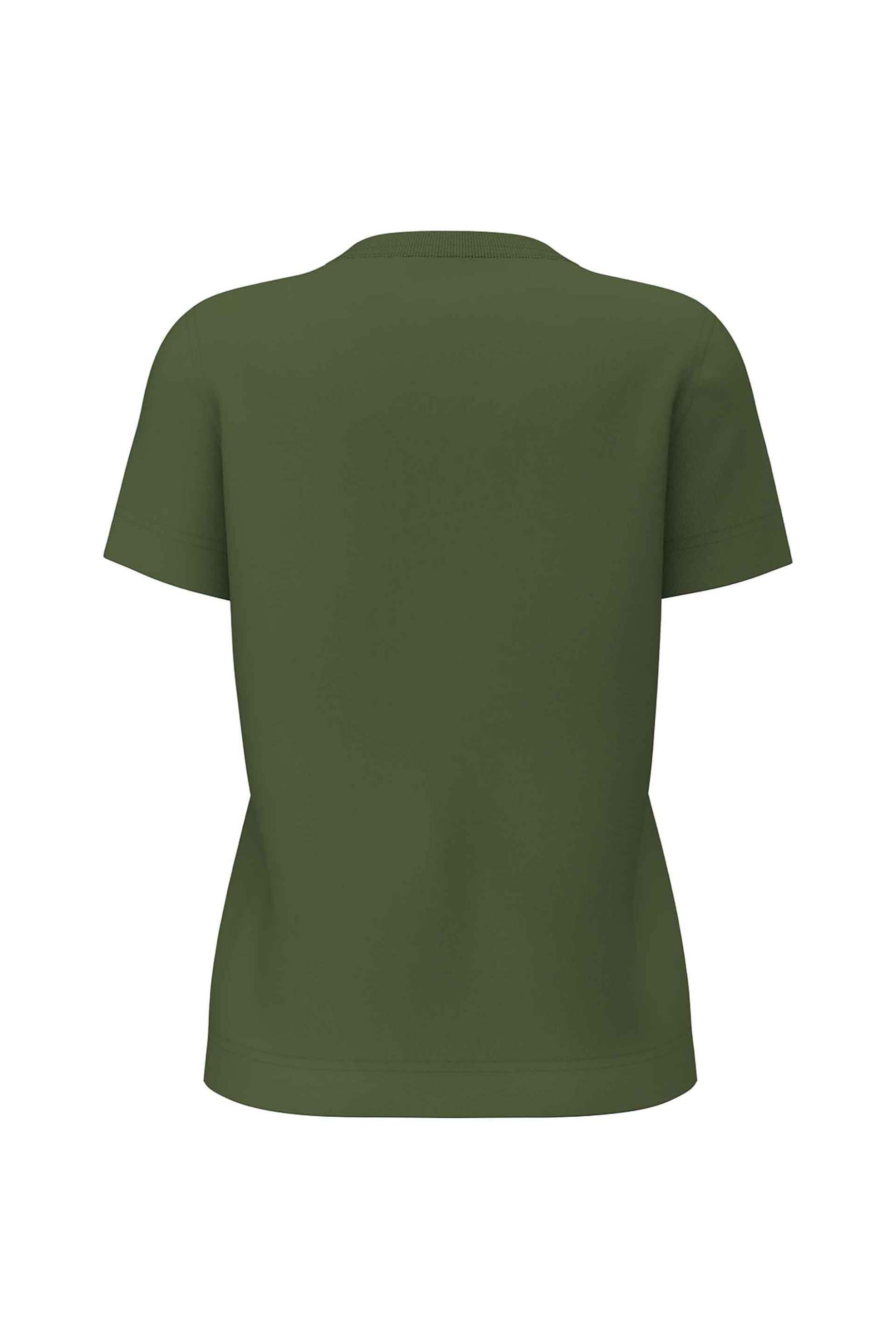 Guess γυναικείο T-shirt με λογότυπο από χάντρες Regular Fit - W6YI29K4348 Λαδί