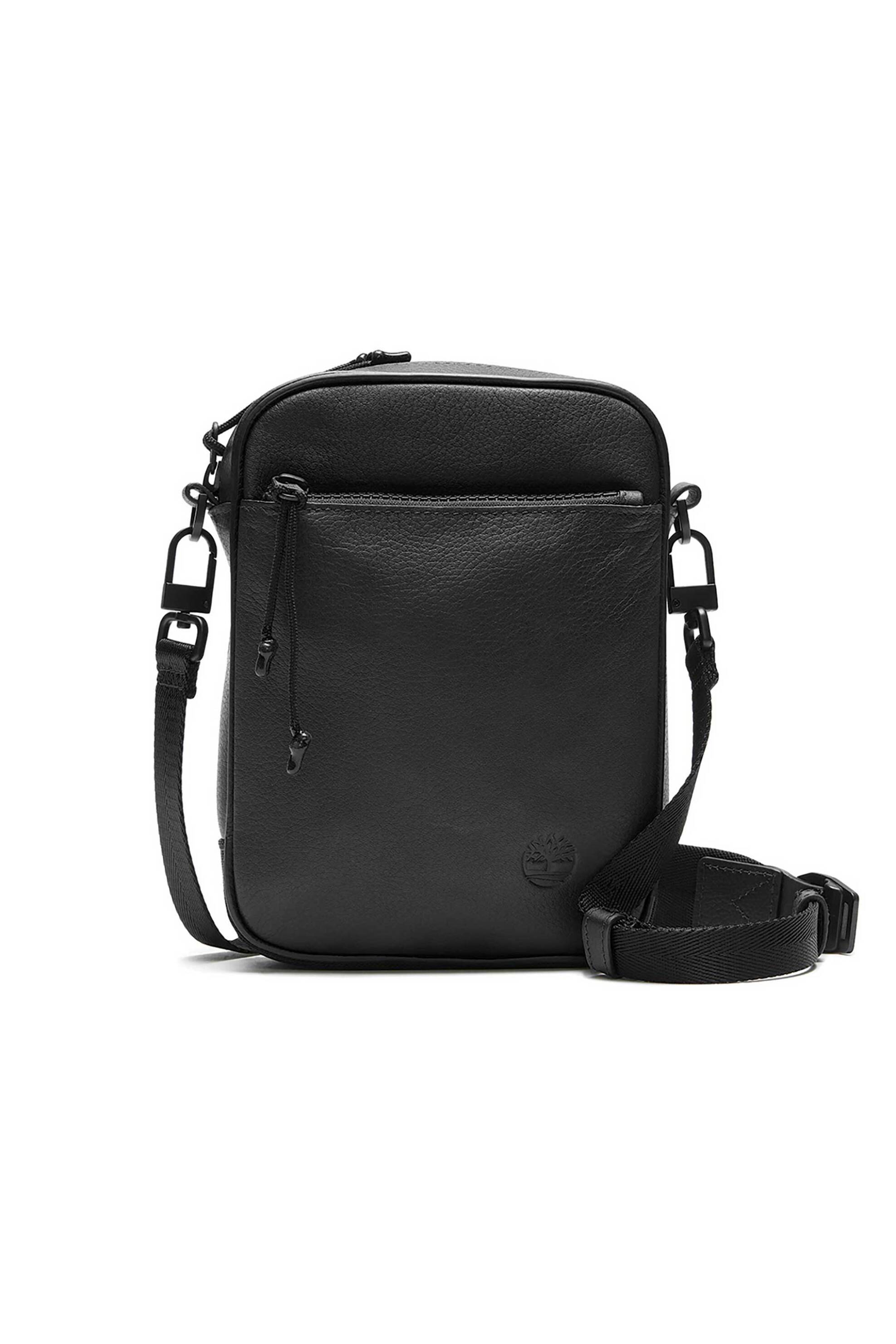 TIMBERLAND Timberland ανδρικό δερμάτινο τσαντάκι crossbody "Tuckerman" - TB0A61D70011 Μαύρο