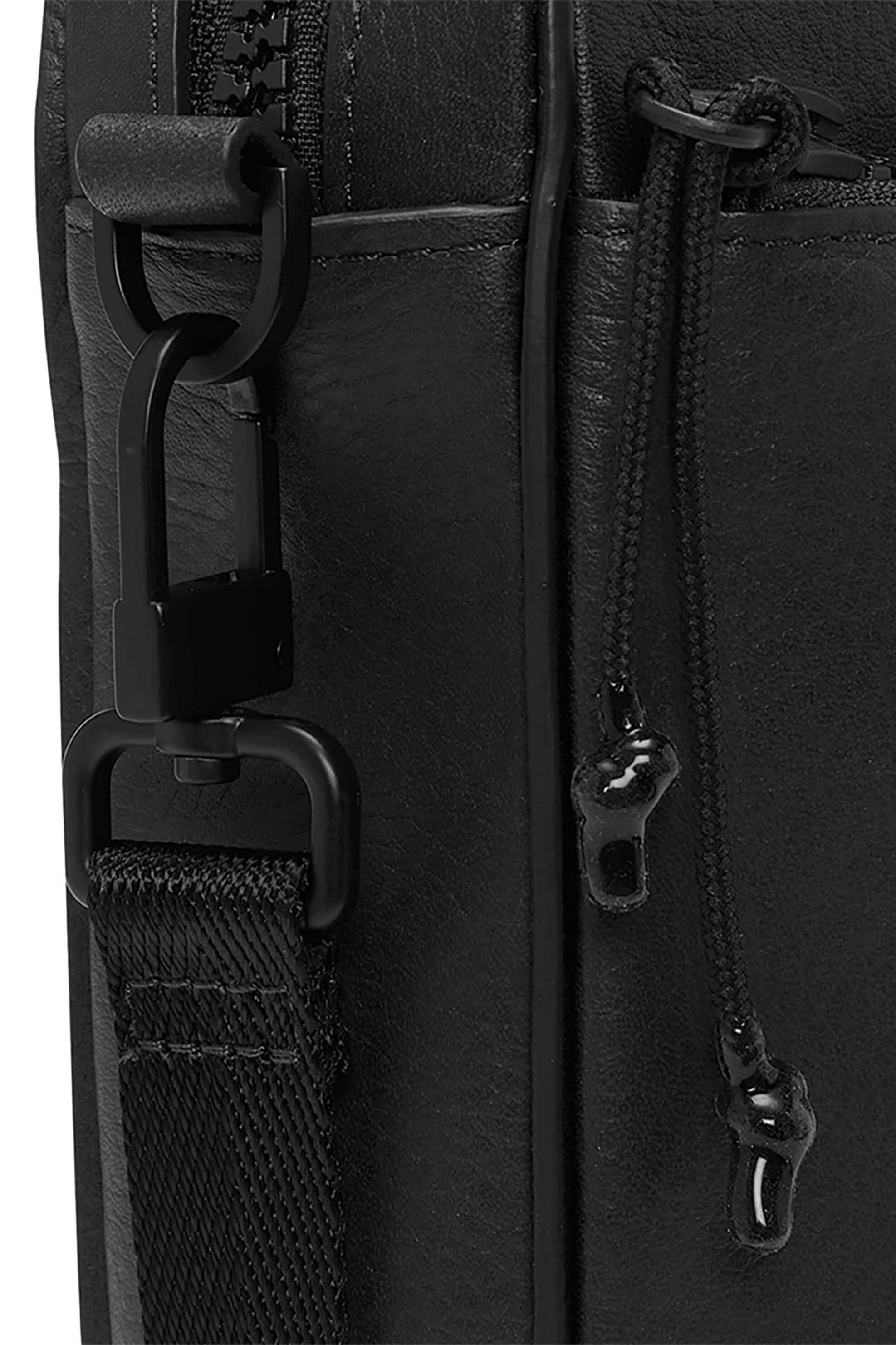 Timberland ανδρικό δερμάτινο τσαντάκι crossbody "Tuckerman" - TB0A61D70011 Μαύρο φωτογραφία
