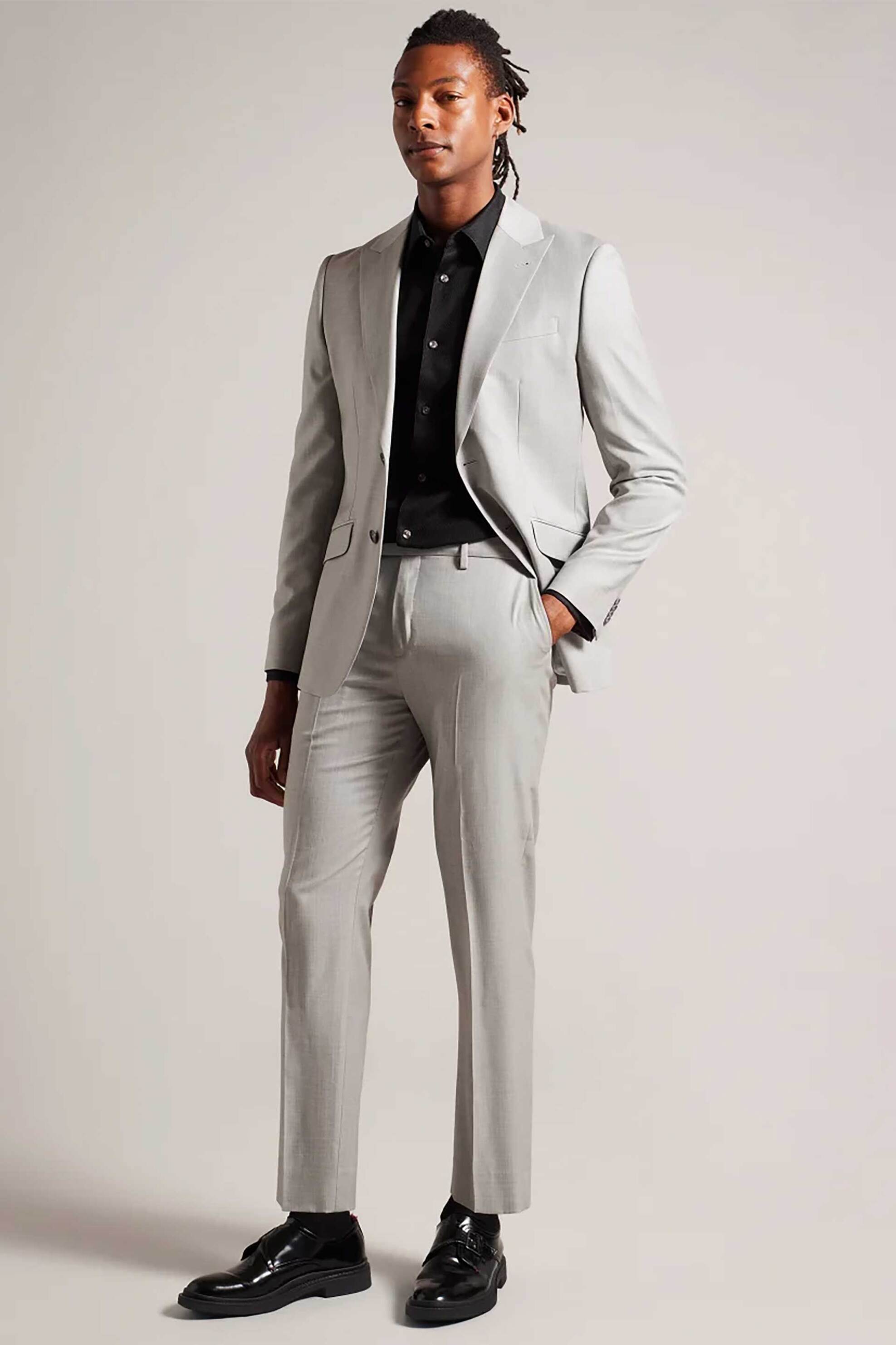 Ted Baker ανδρικό πουκάμισο με textured ριγέ σχέδιο "Lecce" - 271741 Μαύρο φωτογραφία