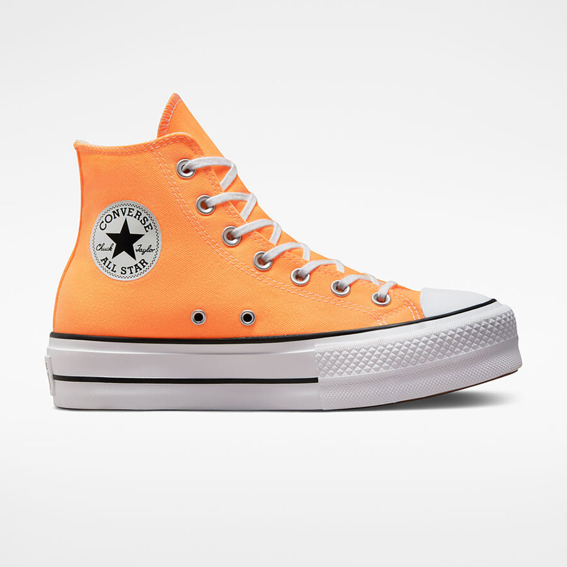 Converse γυναικεία sneakers με logo patch "Chuck Taylor All Star Lift Platform" - A03052C Πορτοκαλί φωτογραφία