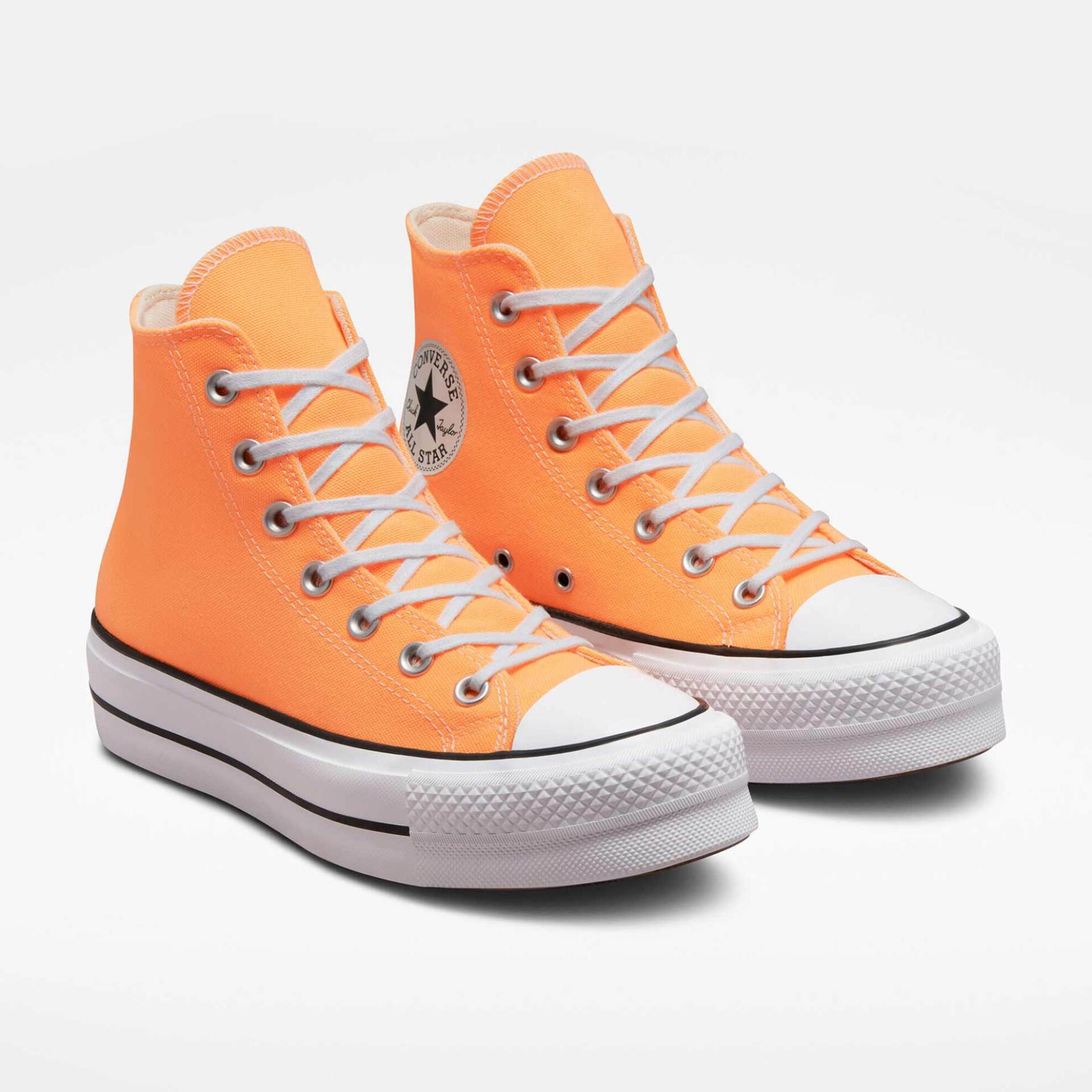 Converse γυναικεία sneakers με logo patch "Chuck Taylor All Star Lift Platform" - A03052C Πορτοκαλί φωτογραφία
