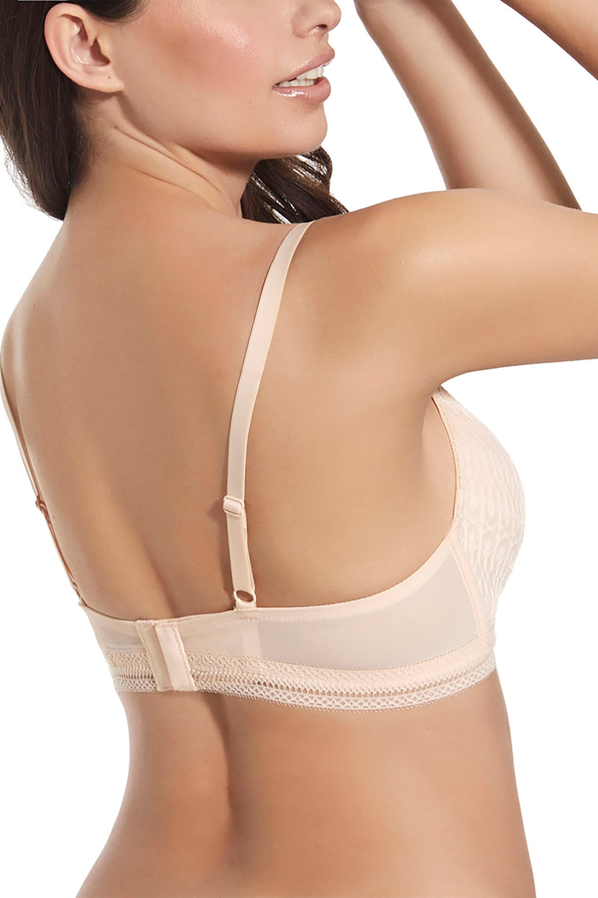 Selene γυναικείο σουτιέν μονόχρωμο με διάτρητα σχέδια "Regina" Cup B - SELE-REGINA-B Ροζ Ανοιχτό φωτογραφία