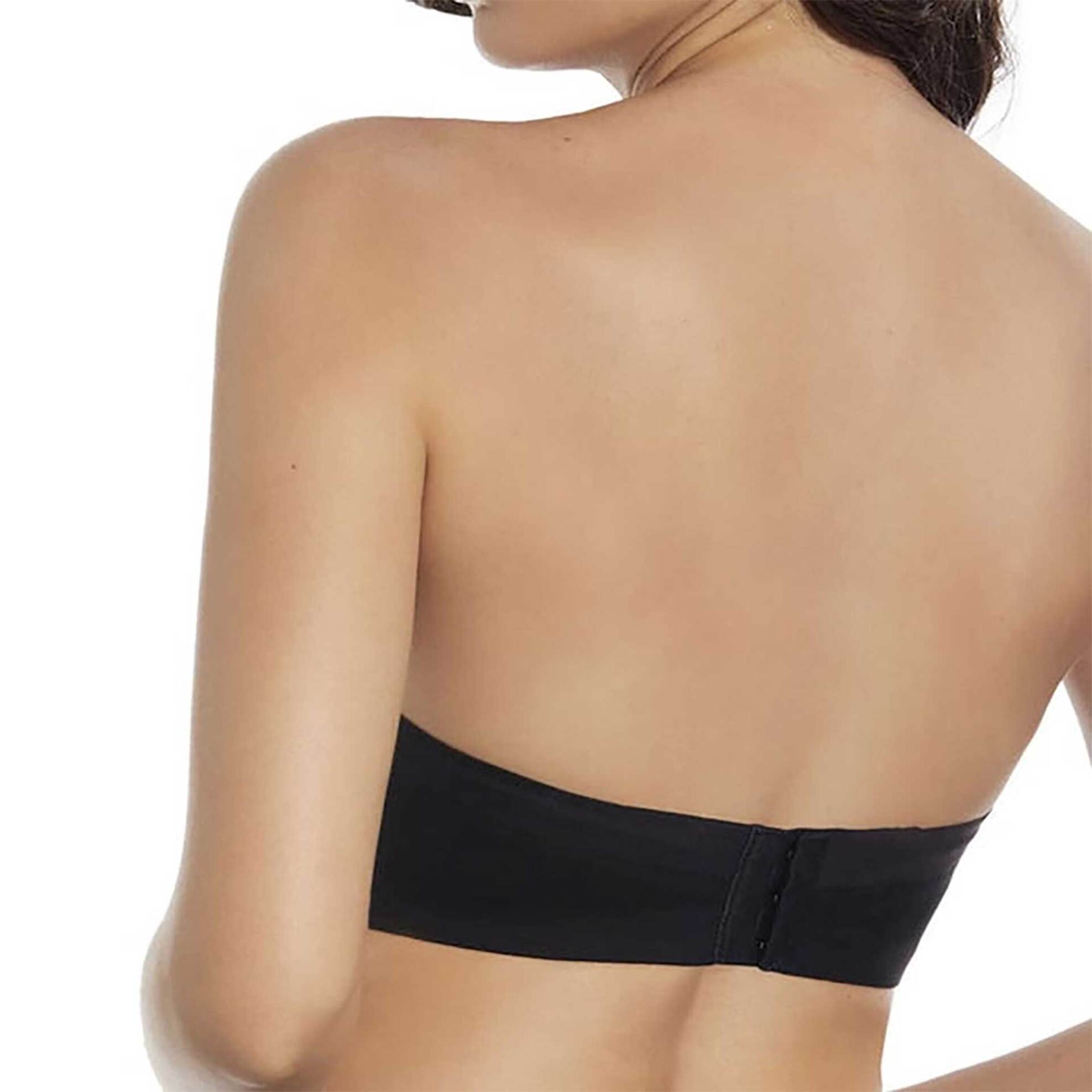 Selene γυναικεio στράπλες σουτιέν με απλικέ φιογκάκι "Vilma" Cup C - SELE-VILMA/C Μαύρο φωτογραφία