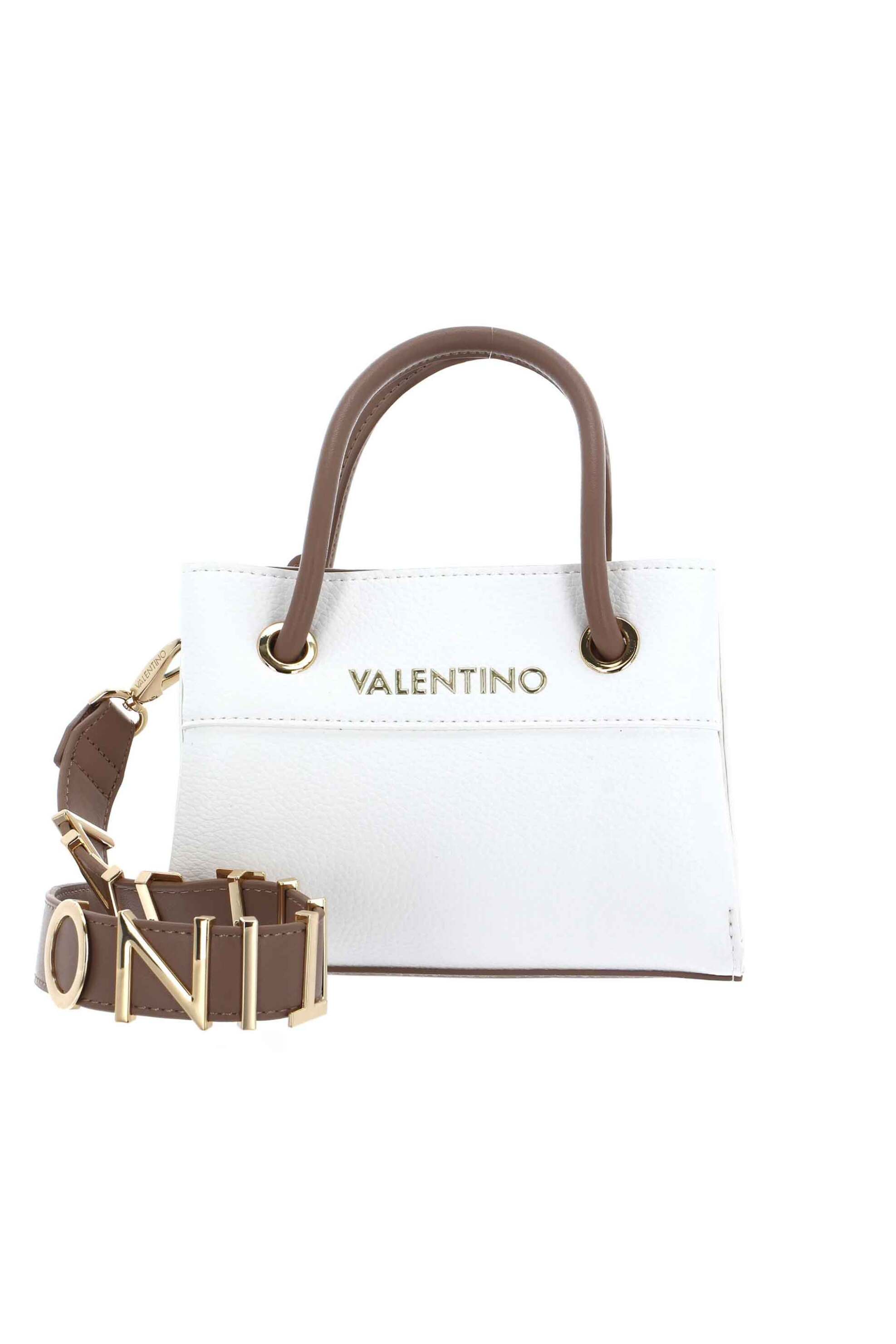 VALENTINO BY MARIO VALENTINO Valentino γυναικεία τσάντα χειρός tote με μεταλλικό λογότυπο "Alexia" - 17LVBS5A805/ALE Λευκό