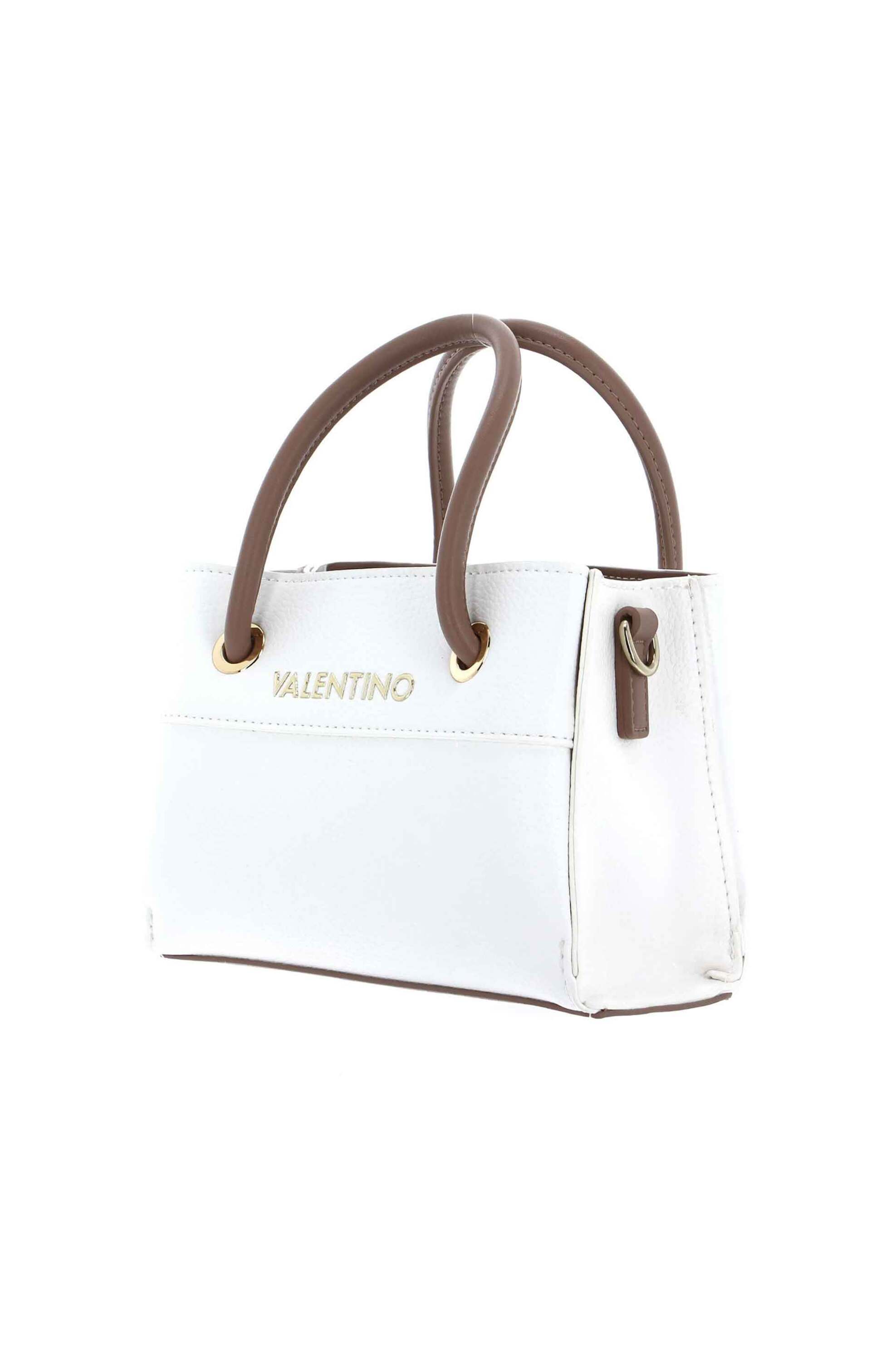 Valentino γυναικεία τσάντα χειρός tote με μεταλλικό λογότυπο "Alexia" - 17LVBS5A805/ALE Λευκό φωτογραφία
