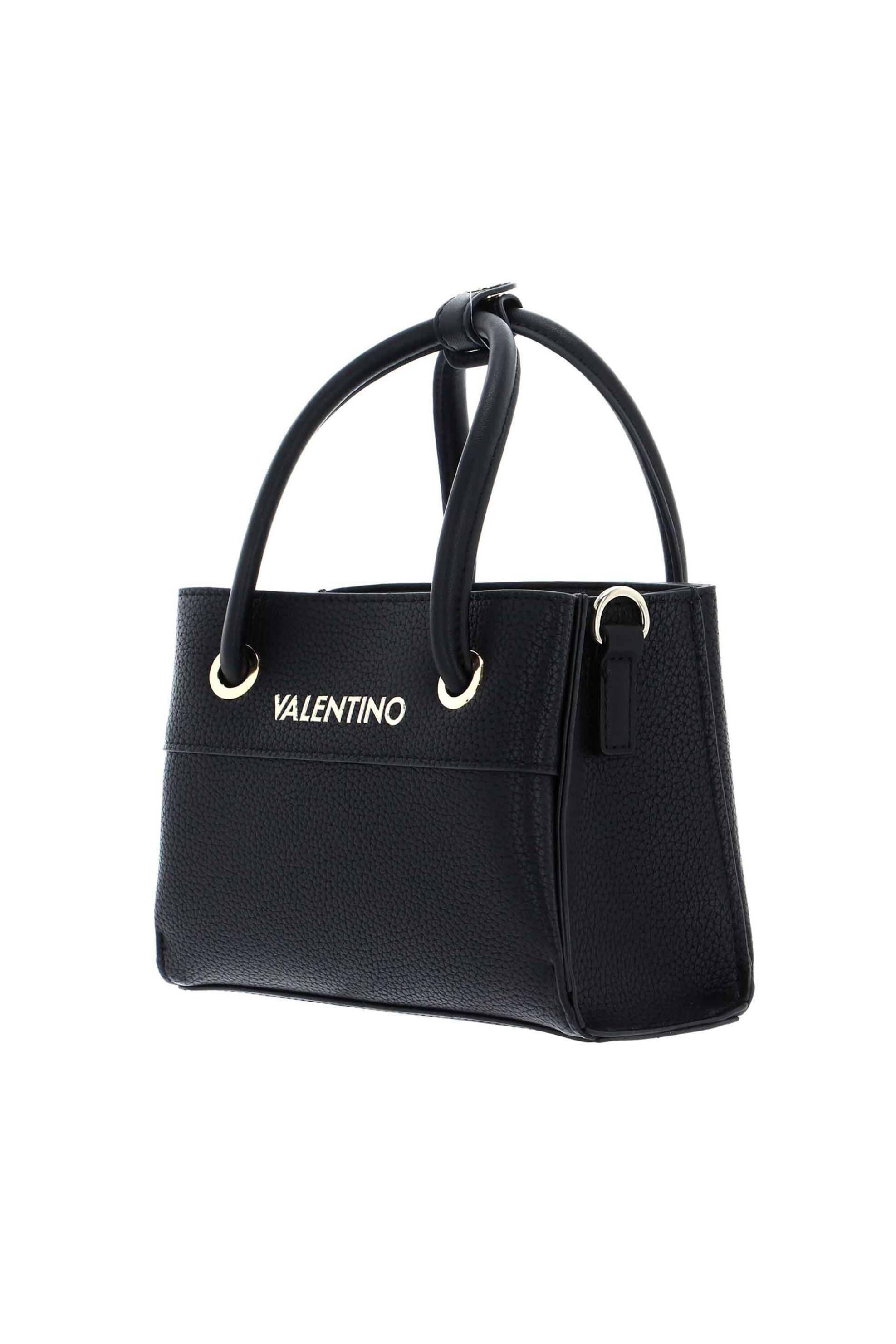 Valentino γυναικεία τσάντα χειρός tote με μεταλλικό λογότυπο "Alexia" - 17LVBS5A805/ALE Μαύρο φωτογραφία