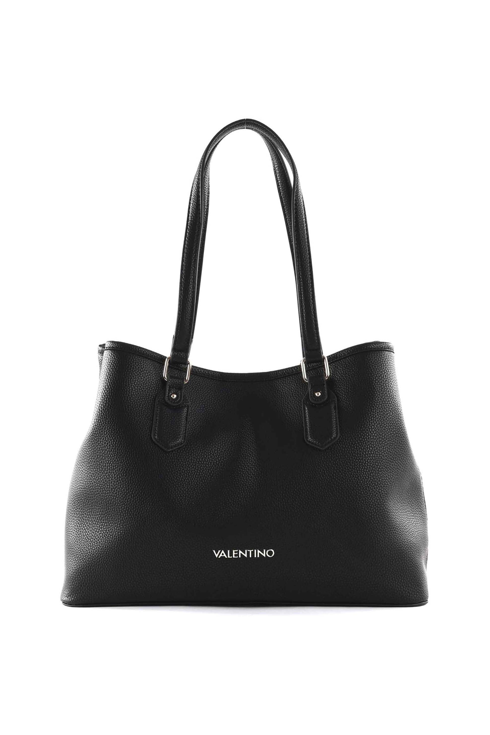 VALENTINO BY MARIO VALENTINO Valentino γυναικεία τσάντα ώμου με μεταλλικό λογότυπο "Brixton" - 17LVBS7LX01/BRI Μαύρο