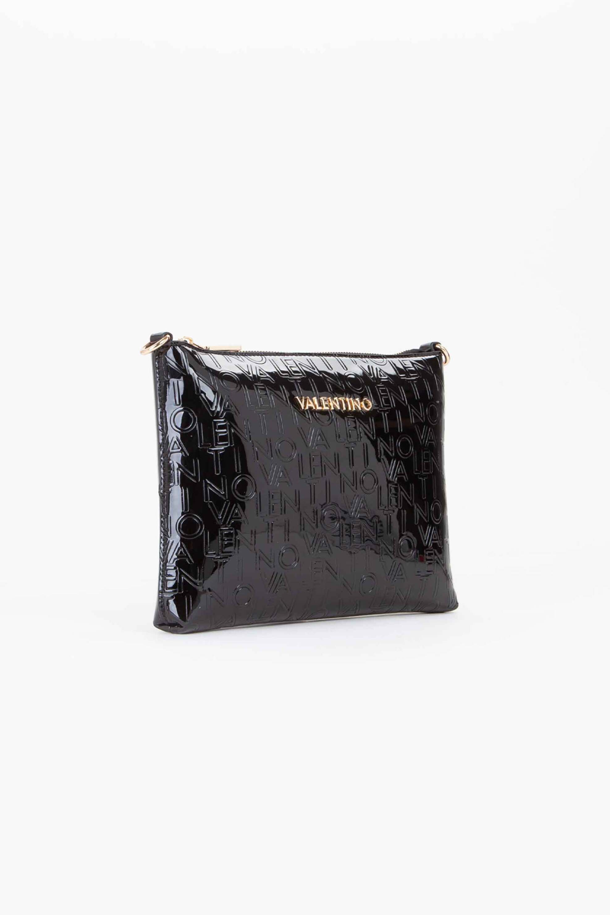 Valentino γυναικείο mini bag με ανάγλυφο σχέδιο και μεταλλικό λογότυπο "Geranium" - 17LVBS8P817/GER Μαύρο φωτογραφία