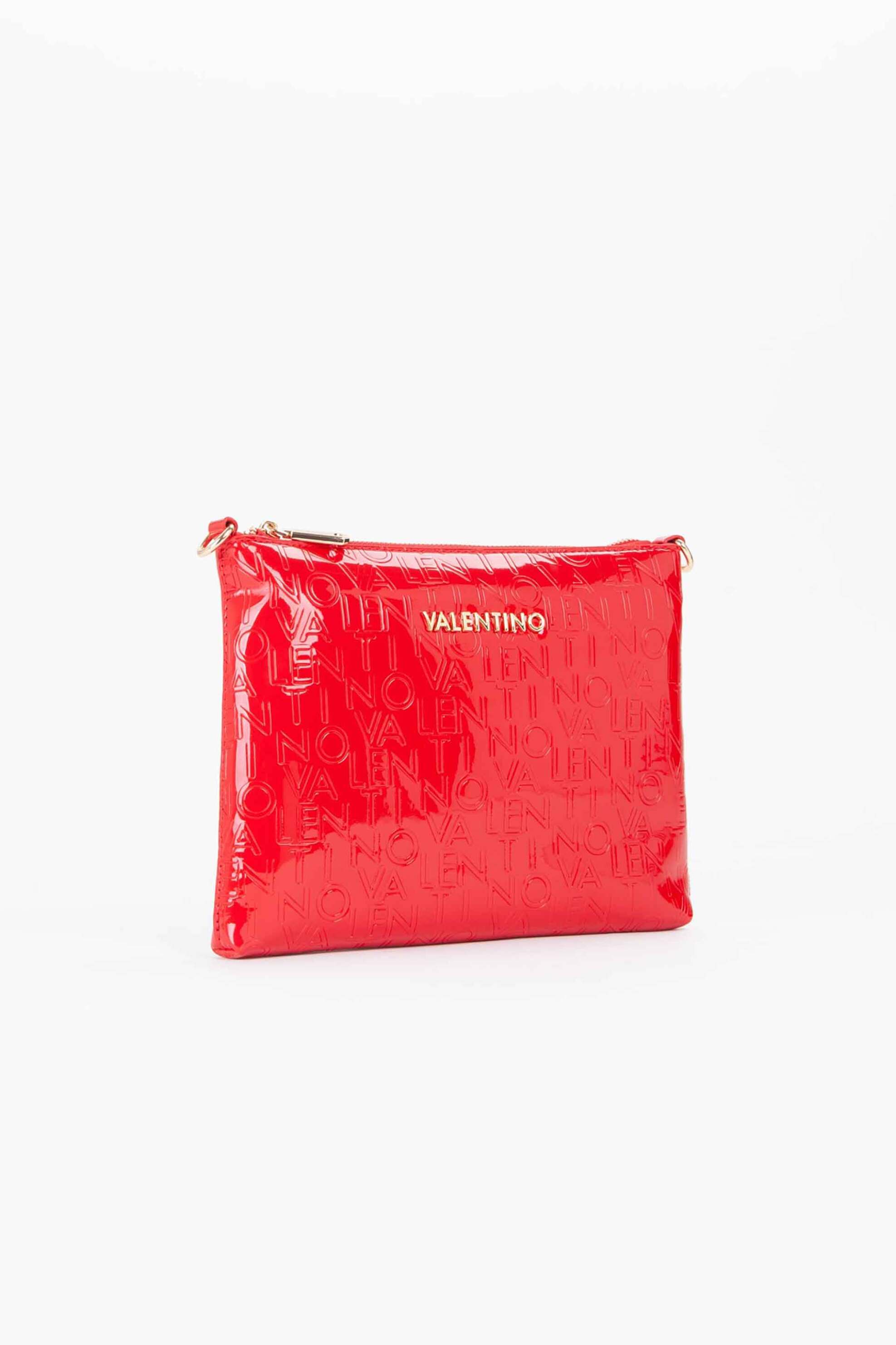 Valentino γυναικείο mini bag με ανάγλυφο σχέδιο και μεταλλικό λογότυπο "Geranium" - 17LVBS8P817/GER Κόκκινο φωτογραφία