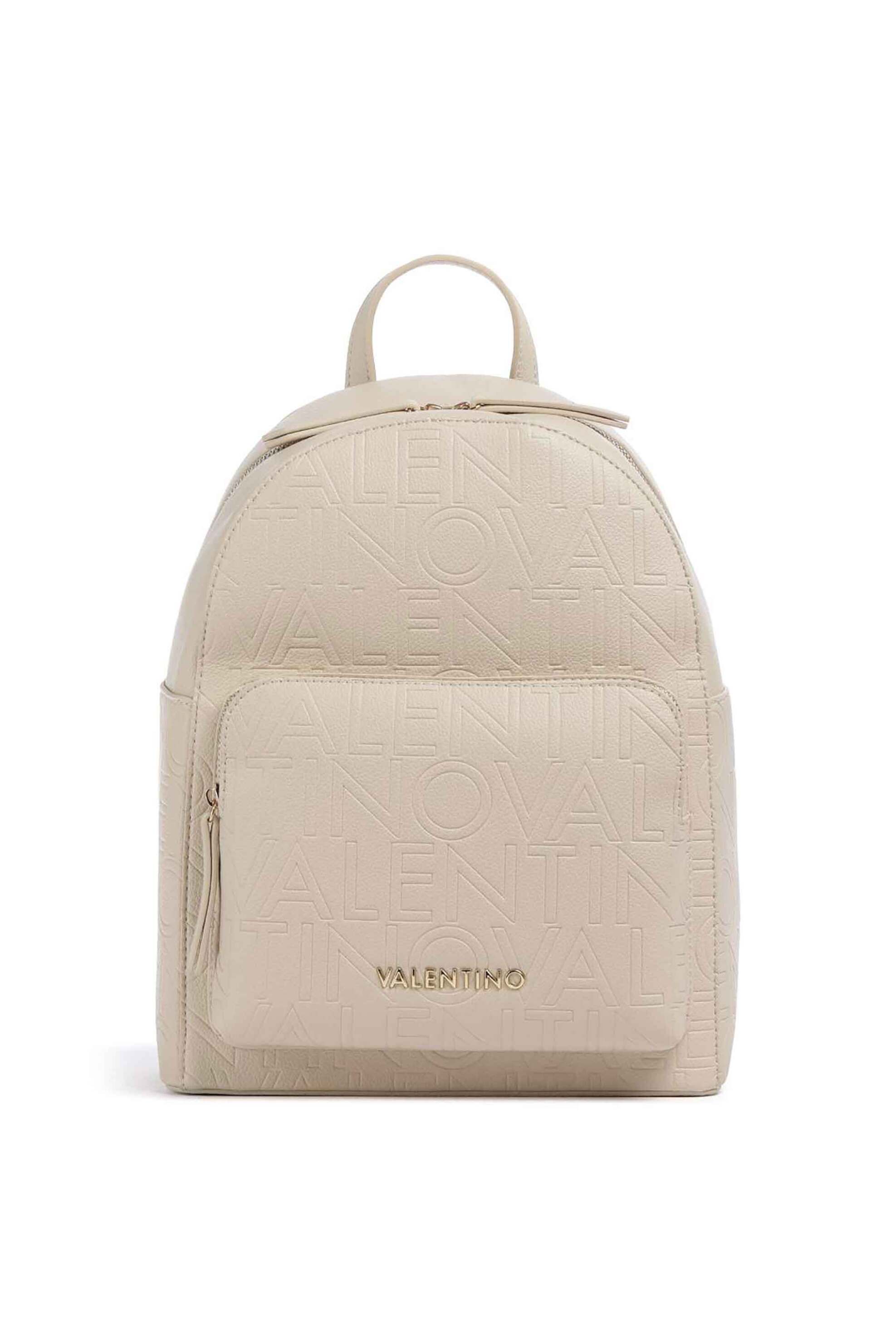 VALENTINO BY MARIO VALENTINO Valentino γυναικείο backpack με all-over ανάγλυφο σχέδιο και μεταλλικό λογότυπο "Pansy" - 17LVBS8PG20/PAN Μπεζ