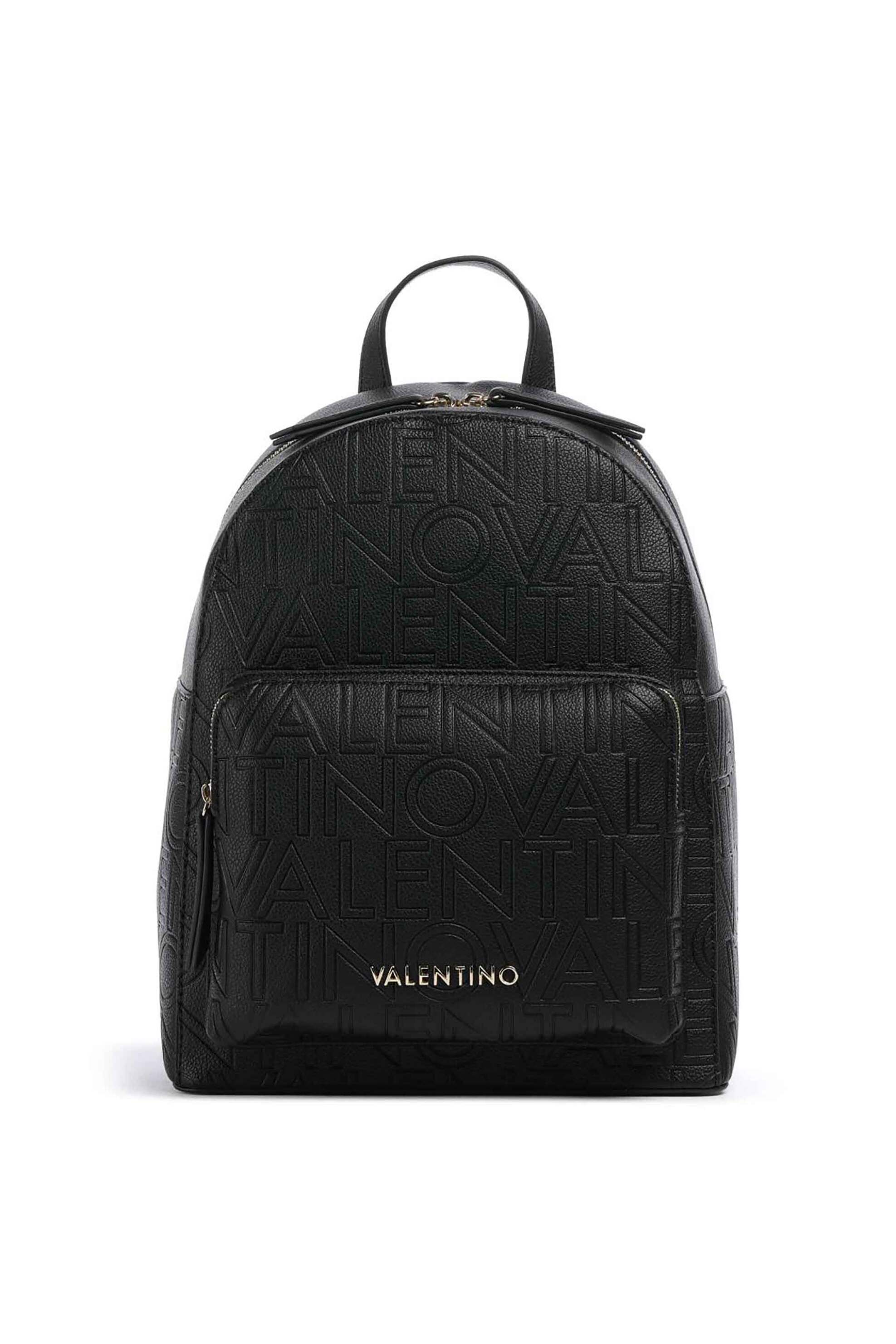 VALENTINO BY MARIO VALENTINO Valentino γυναικείο backpack με all-over ανάγλυφο σχέδιο και μεταλλικό λογότυπο "Pansy" - 17LVBS8PG20/PAN Μαύρο