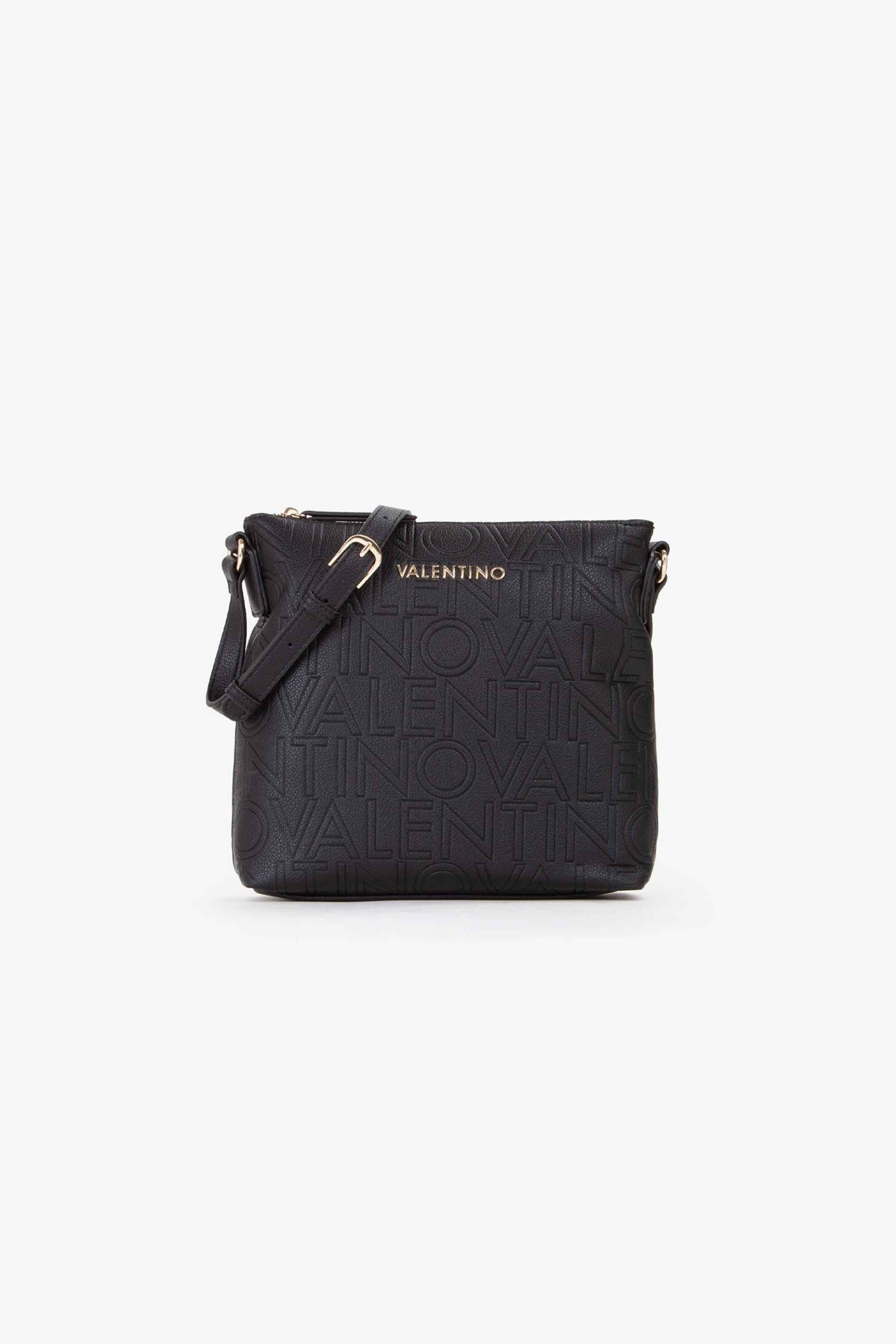 VALENTINO BY MARIO VALENTINO Valentino γυναικείο mini bag με all-over ανάγλυφο σχέδιο και μεταλλικό λογότυπο "Pansy" - 17LVBS8PG40/PAN Μαύρο