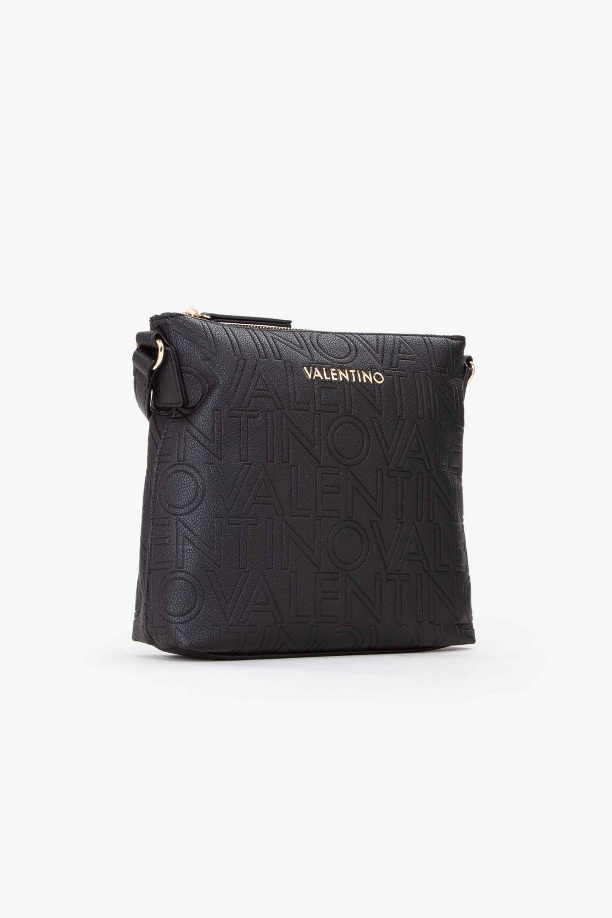 Valentino γυναικείο mini bag με all-over ανάγλυφο σχέδιο και μεταλλικό λογότυπο "Pansy" - 17LVBS8PG40/PAN Μαύρο φωτογραφία