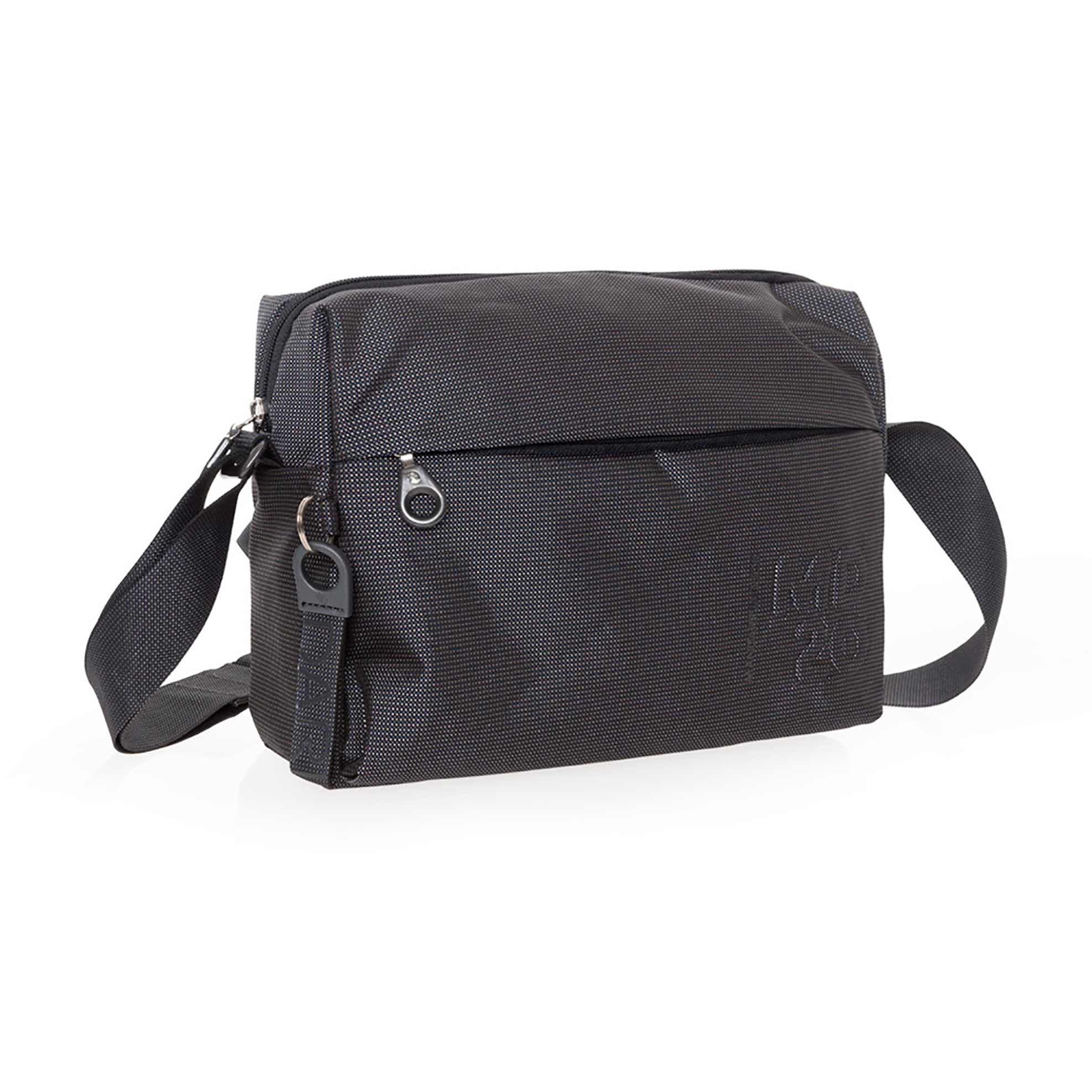 Mandarina Duck γυναικεία τσάντα crossbody μονόχρωμη με μικροσχέδιο και ανάγλυφο λογότυπο "MD 20" - P10QMTV8 Γκρι Γαλάζιο φωτογραφία