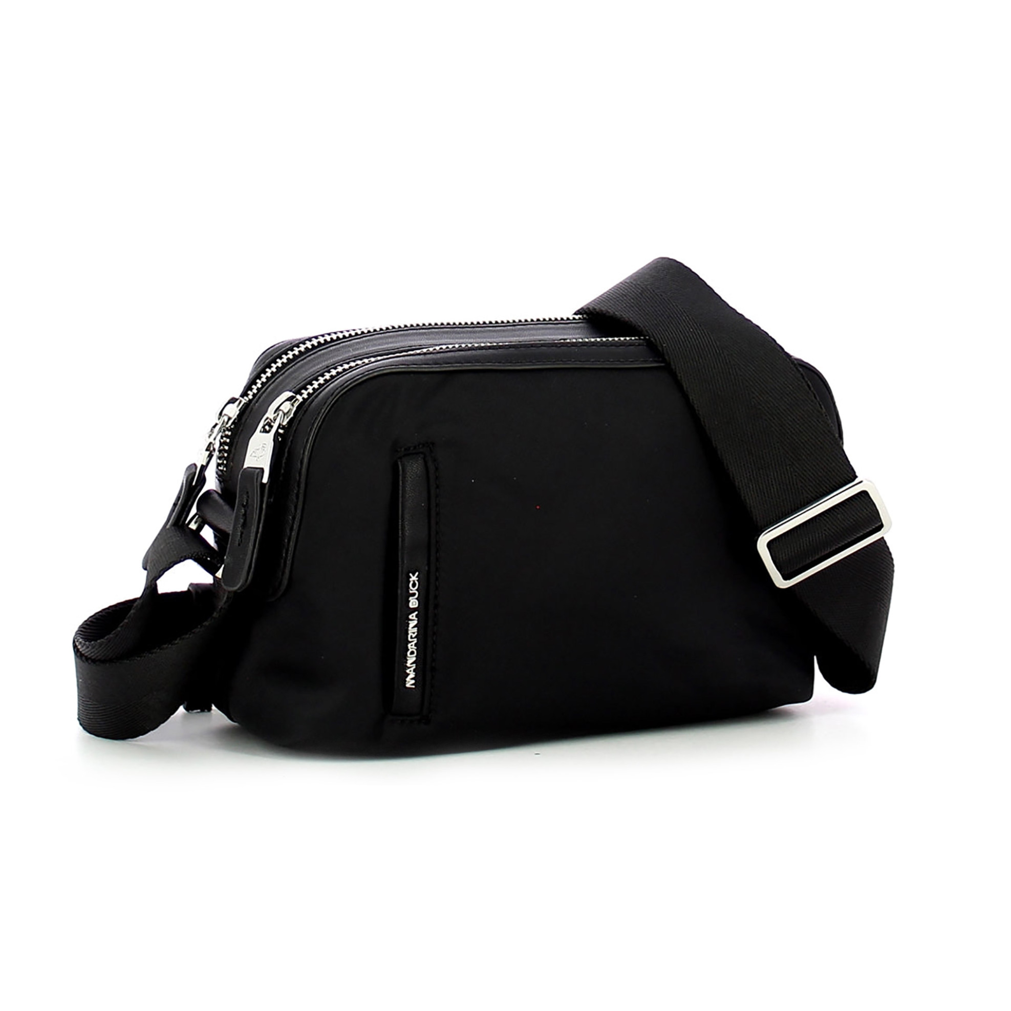 Mandarina Duck γυναικεία τσάντα crossbody μονόχρωμη με logo print - P10VCT02 Μαύρο φωτογραφία