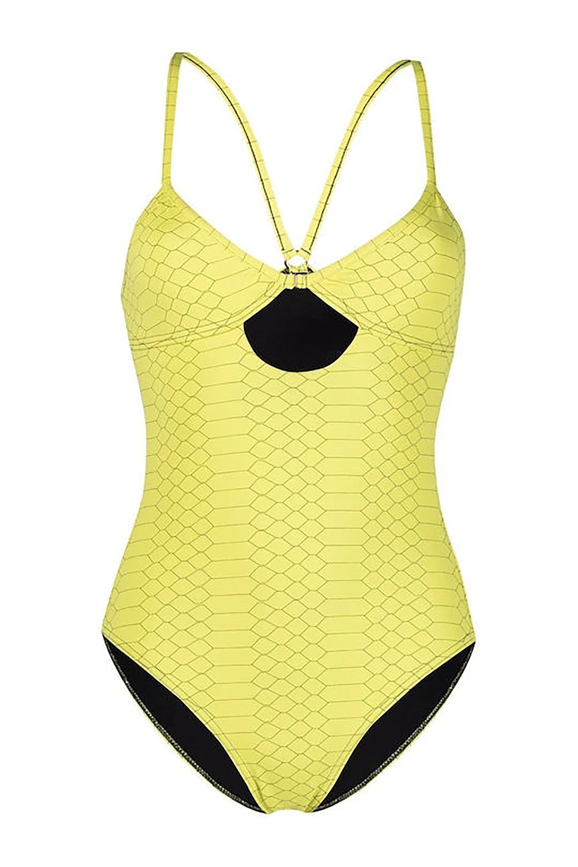 Zadig & Voltaire γυναικείο μαγιό ολόσωμο με all-over snake print - I6O0196 Κίτρινο