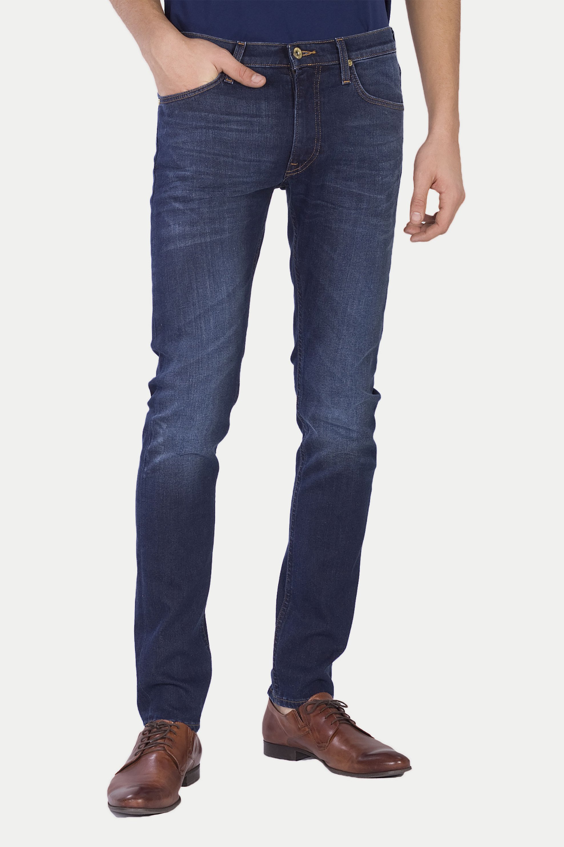 Lee ανδρικό τζιν παντελόνι πεντάτσεπο Slim Fit "Luke" - L719GCBY-** Μπλε Σκούρο