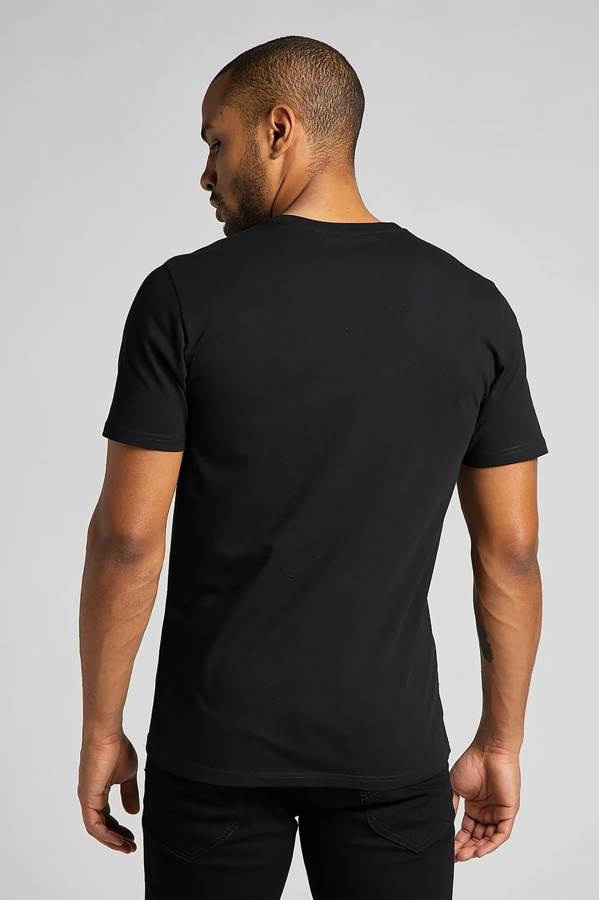 Lee ανδρικό T-shirt Regular Fit "Wobbly Logo Tee" - L65QAI01-** Μαύρο φωτογραφία