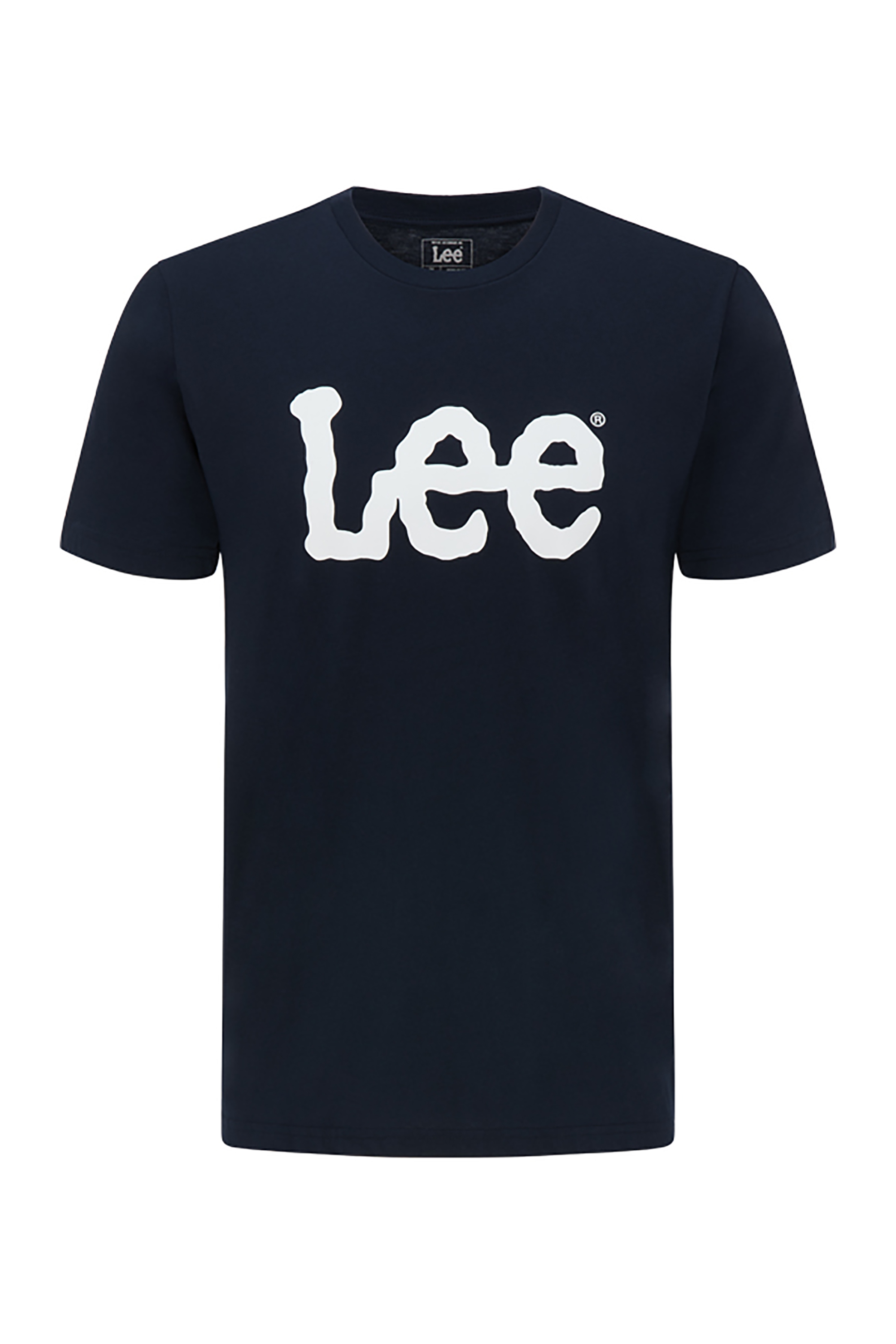 Lee Ανδρικό T-Shirt Regular Fit Wobbly Logo Tee - L65Qaiee-** Μπλε Σκούρο