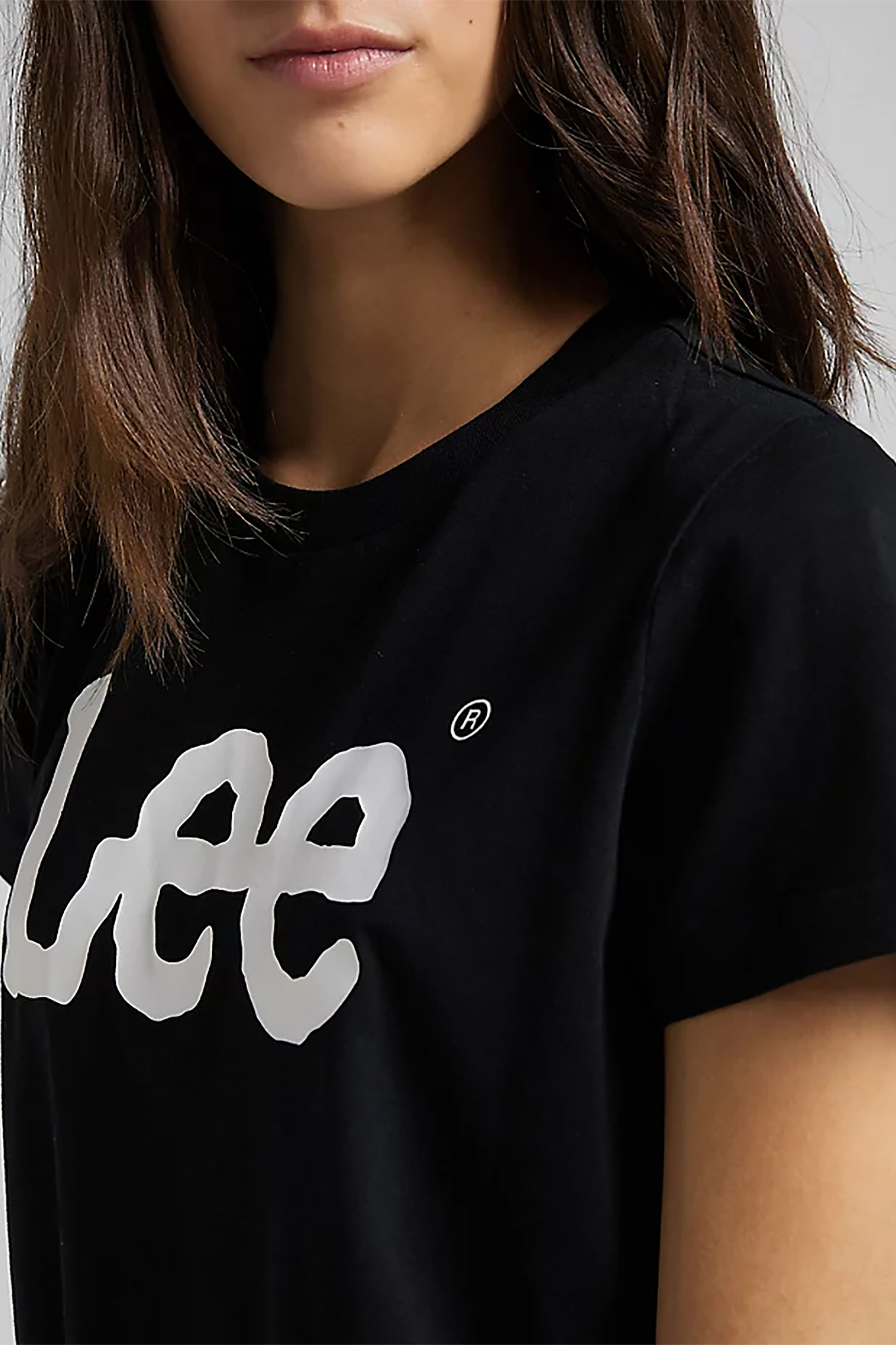 Lee γυναικείο T-shirt με logo print "Wobbly" - L42UER01 Μαύρο φωτογραφία