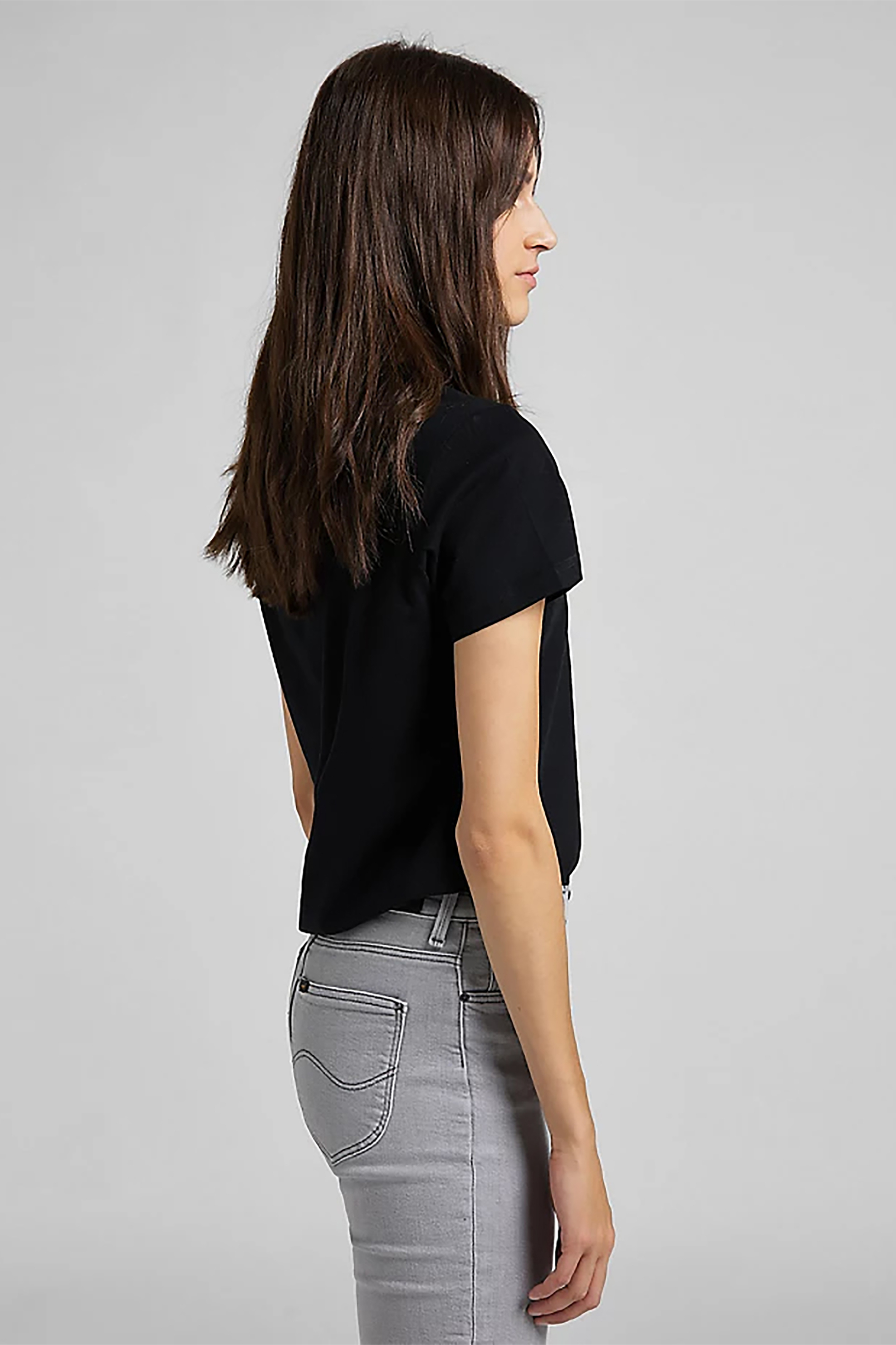 Lee γυναικείο T-shirt με logo print "Wobbly" - L42UER01 Μαύρο φωτογραφία