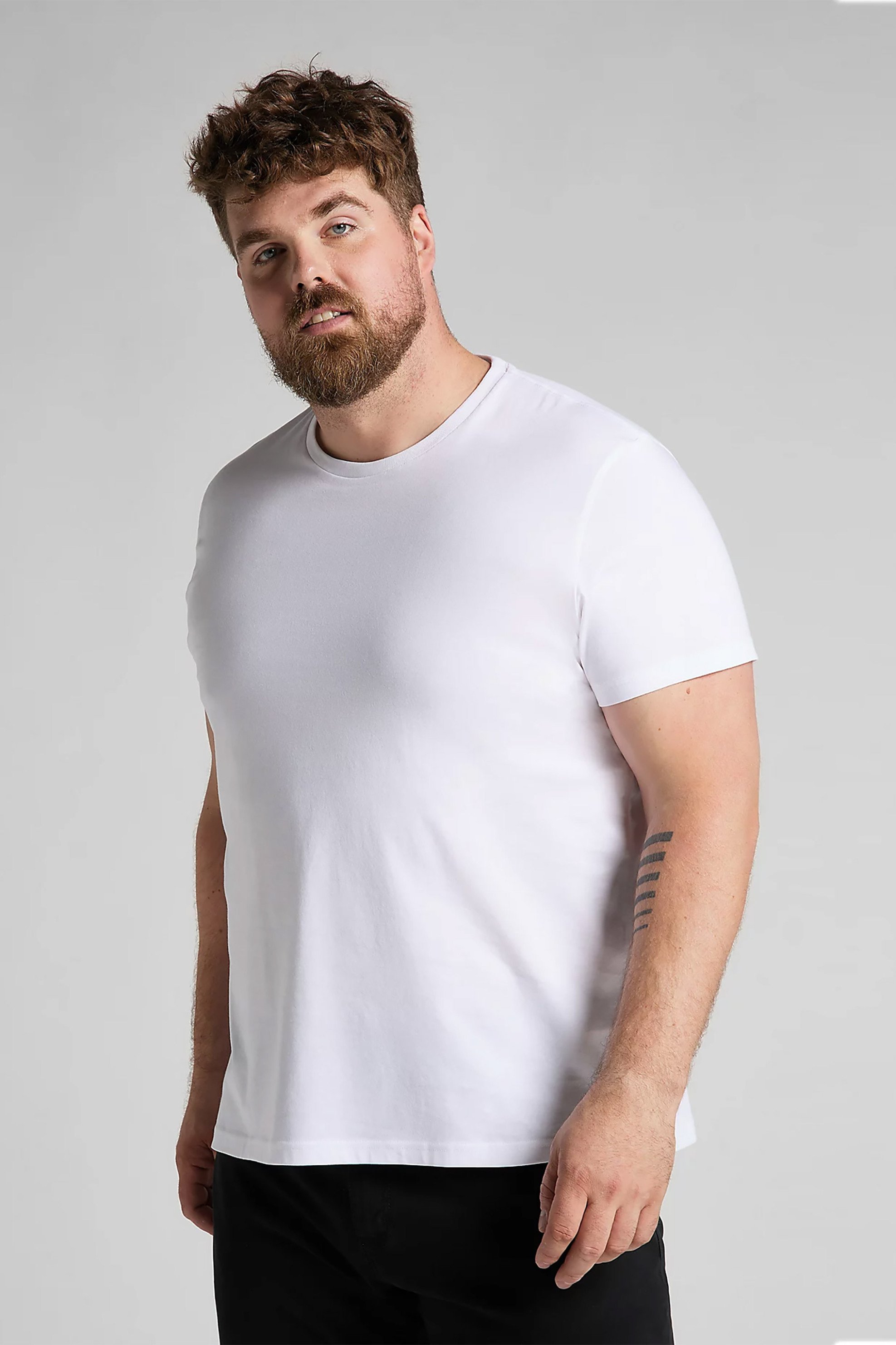 Lee® σετ ανδρικά T-shirt με στρογγυλή λαιμόκοψη (2 τεμάχια) - L680CM12-** Λευκό