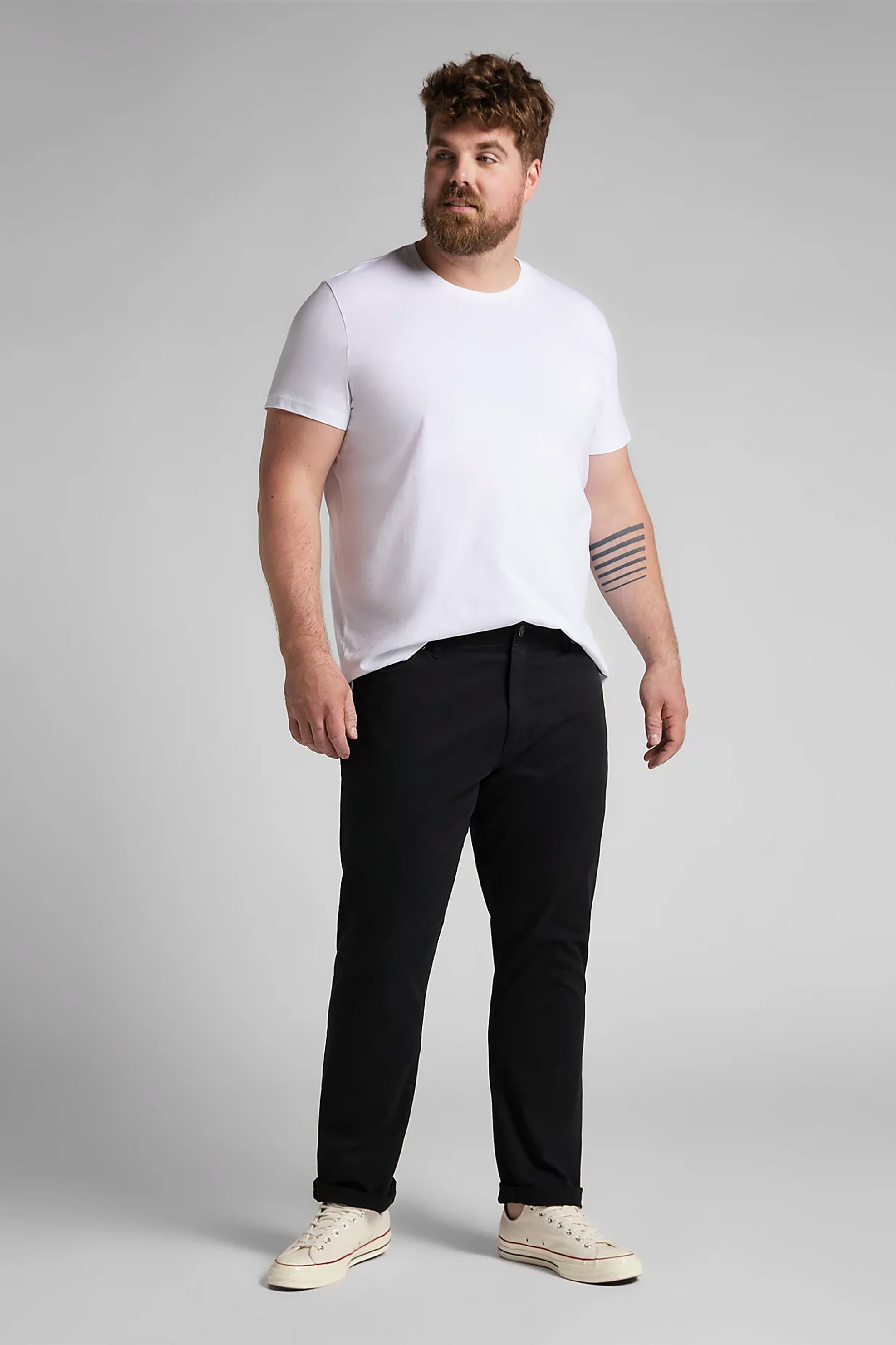 Lee® σετ ανδρικά T-shirt με στρογγυλή λαιμόκοψη (2 τεμάχια) - L680CM12-** Λευκό φωτογραφία