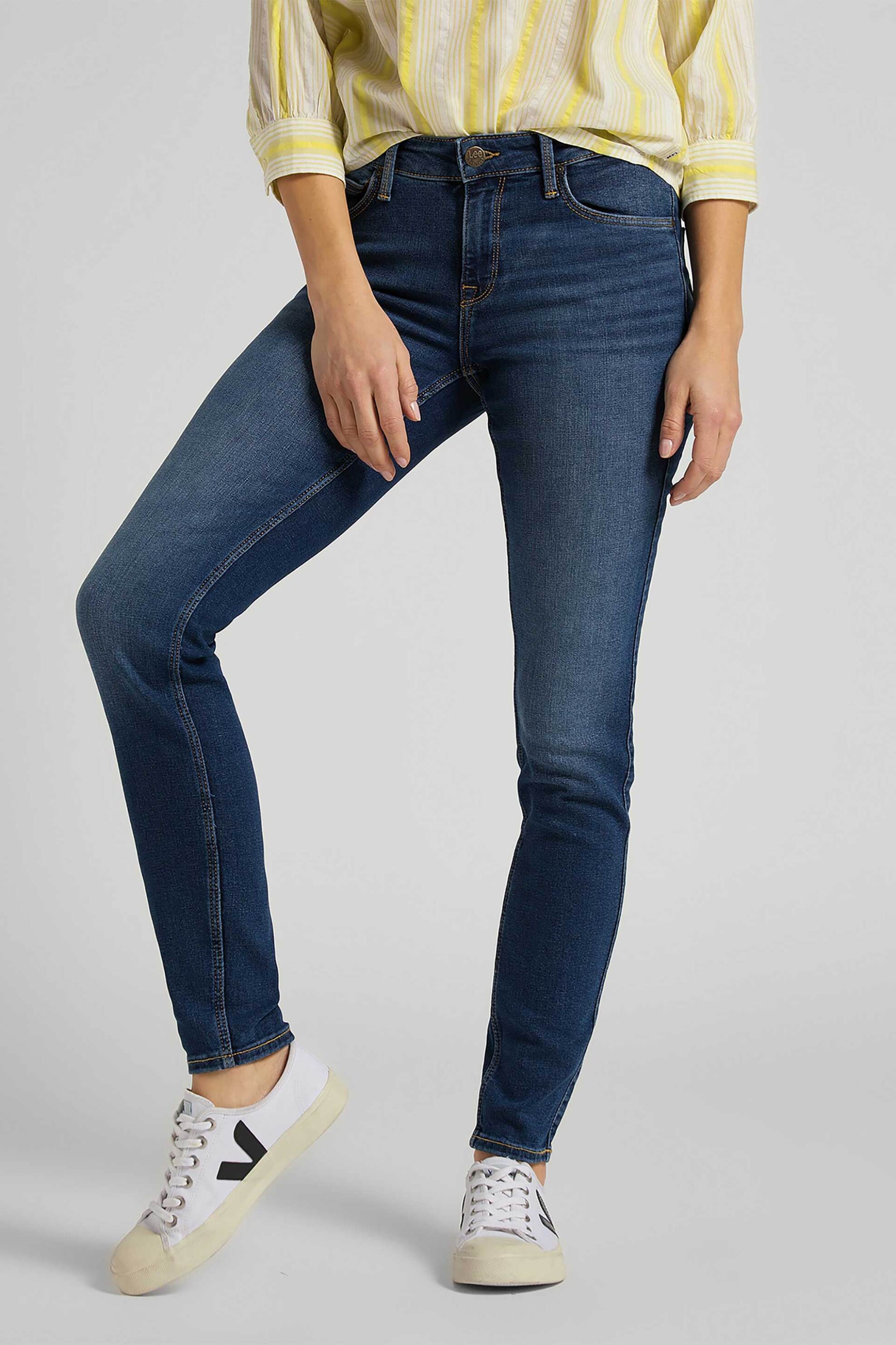 Lee® γυναικείο ψηλόμεσο τζιν παντελόνι Skinny Fit "Scarlett" - L526QDTN Denim Blue Σκούρο φωτογραφία