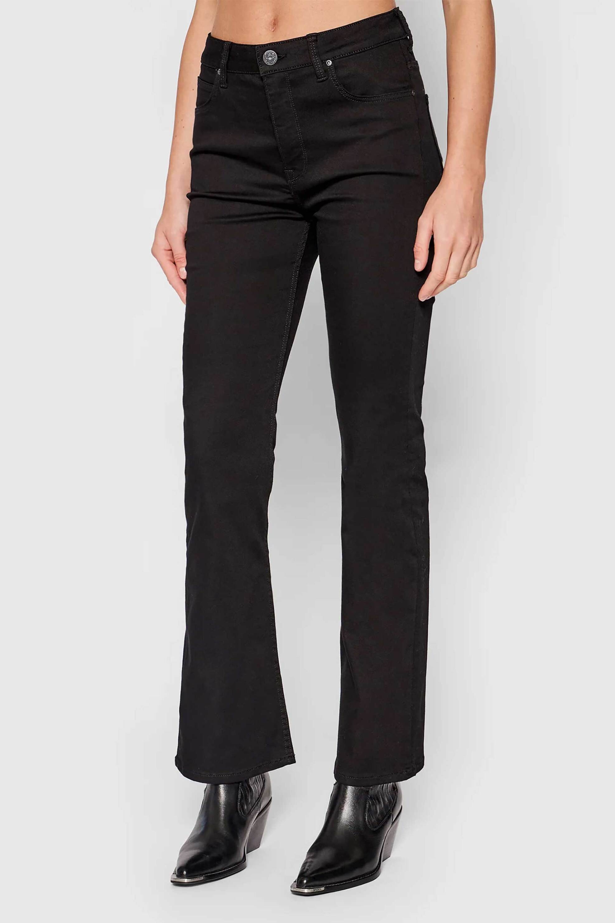 Lee® γυναικείο ψηλόμεσο τζιν παντελόνι πεντάτσεπο Skinny Βootcut Fit "Breese" - 112139876 Μαύρο φωτογραφία