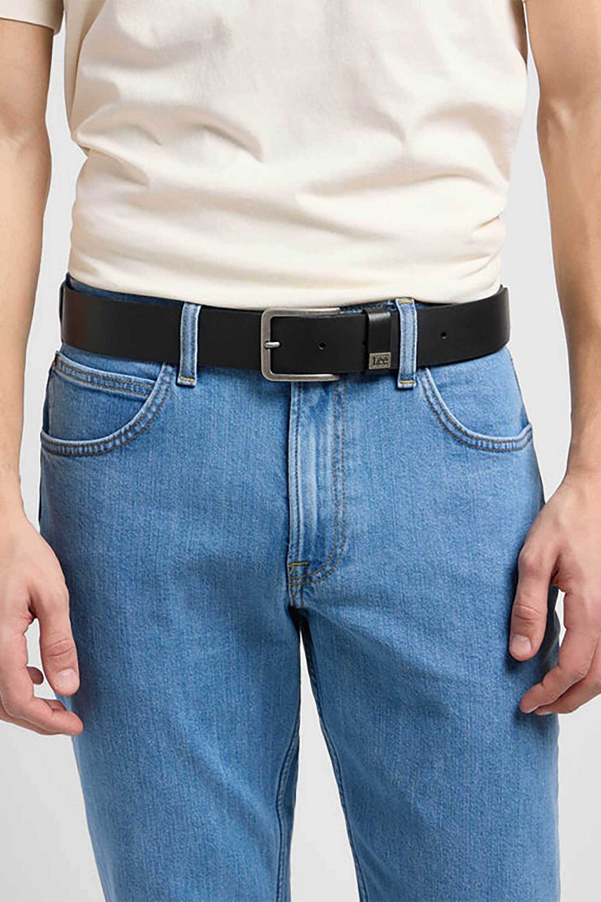 Lee® ανδρική δερμάτινη ζώνη "Small Logo" - 112124604 Μαύρο φωτογραφία