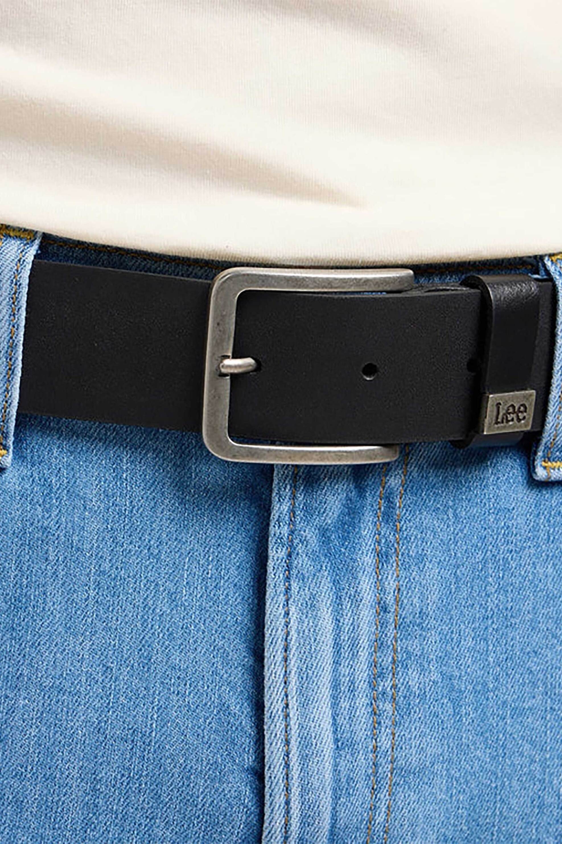 Lee® ανδρική δερμάτινη ζώνη "Small Logo" - 112124604 Μαύρο φωτογραφία