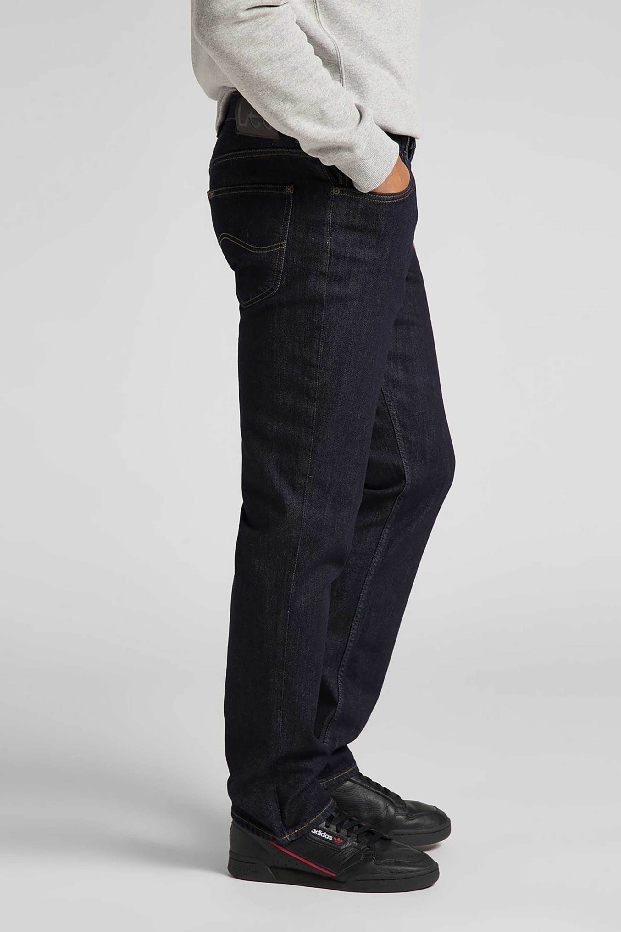 Lee® ανδρικό τζιν παντελόνι πεντάτσεπο Straight Fit "Brooklyn" - 112110175 Denim Blue Σκούρο φωτογραφία