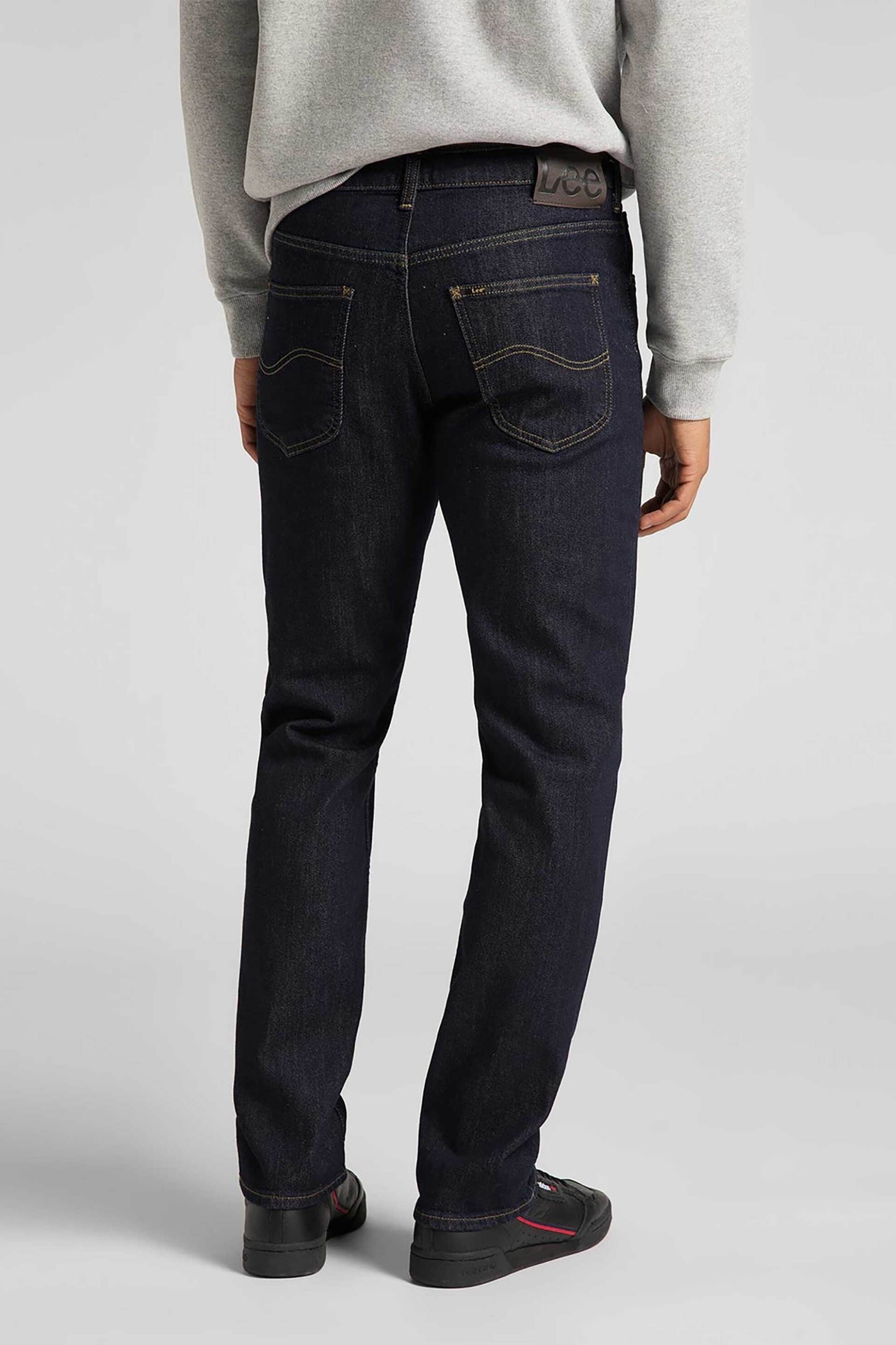 Lee® ανδρικό τζιν παντελόνι πεντάτσεπο Straight Fit "Brooklyn" - 112110175 Denim Blue Σκούρο φωτογραφία
