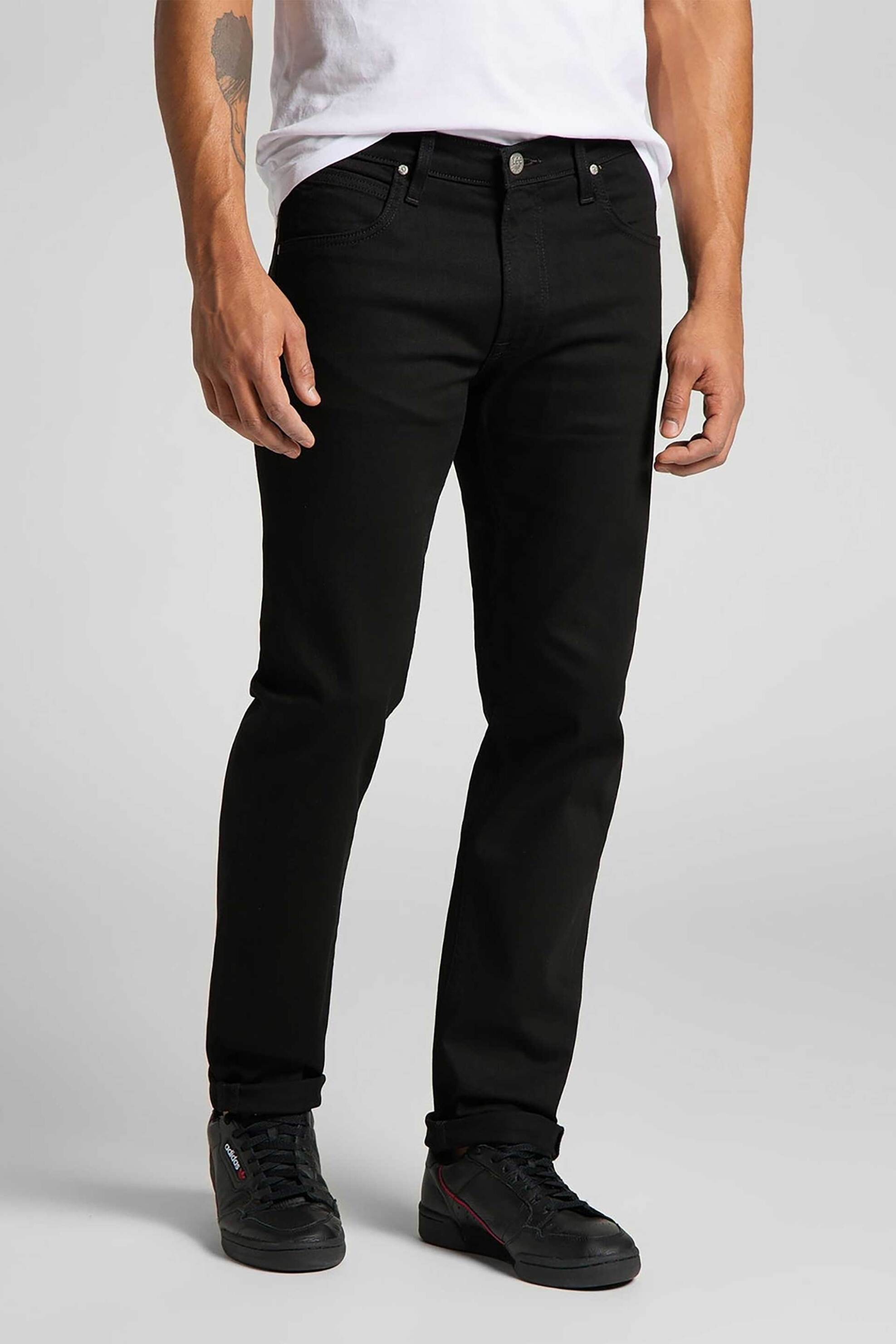 Lee® ανδρικό τζιν παντελόνι πεντάτσεπο Regular Fit - 112118173-** Μαύρο