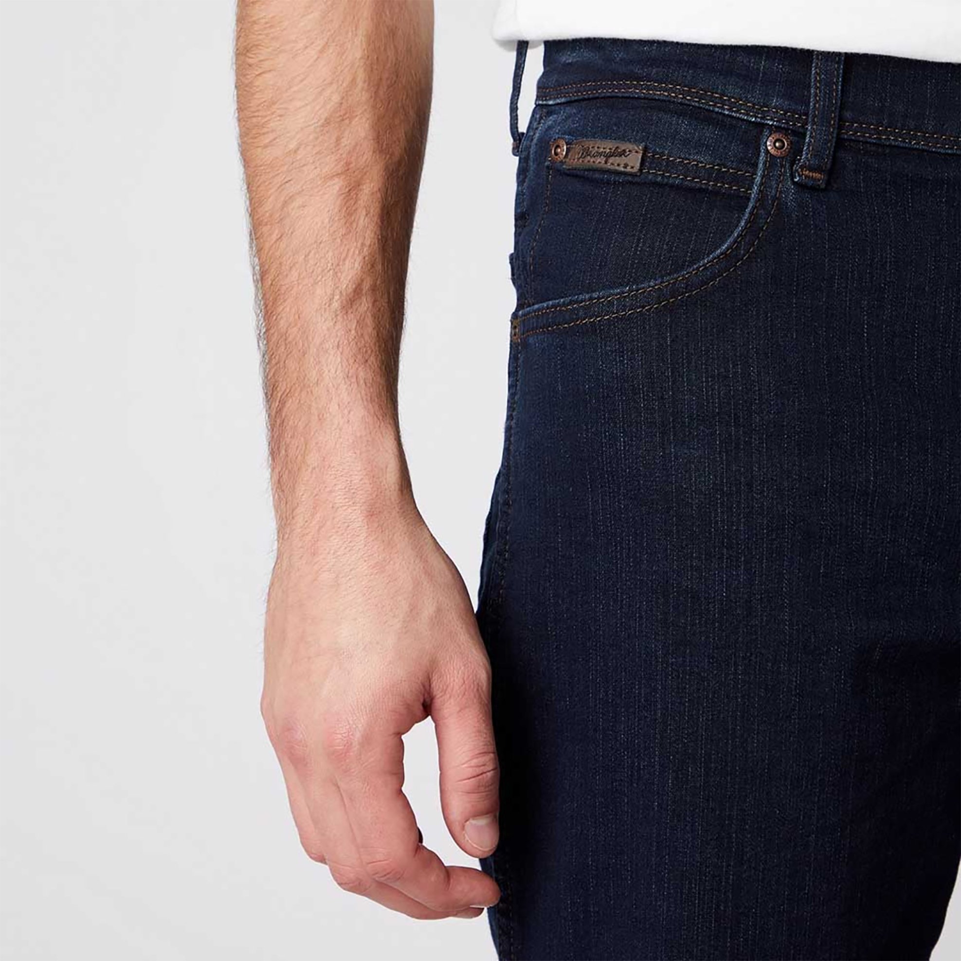 Wrangler Ανδρικό Denim Παντελόνι Πεντάτσεπο Texas - W12175001 Blue Σκούρο