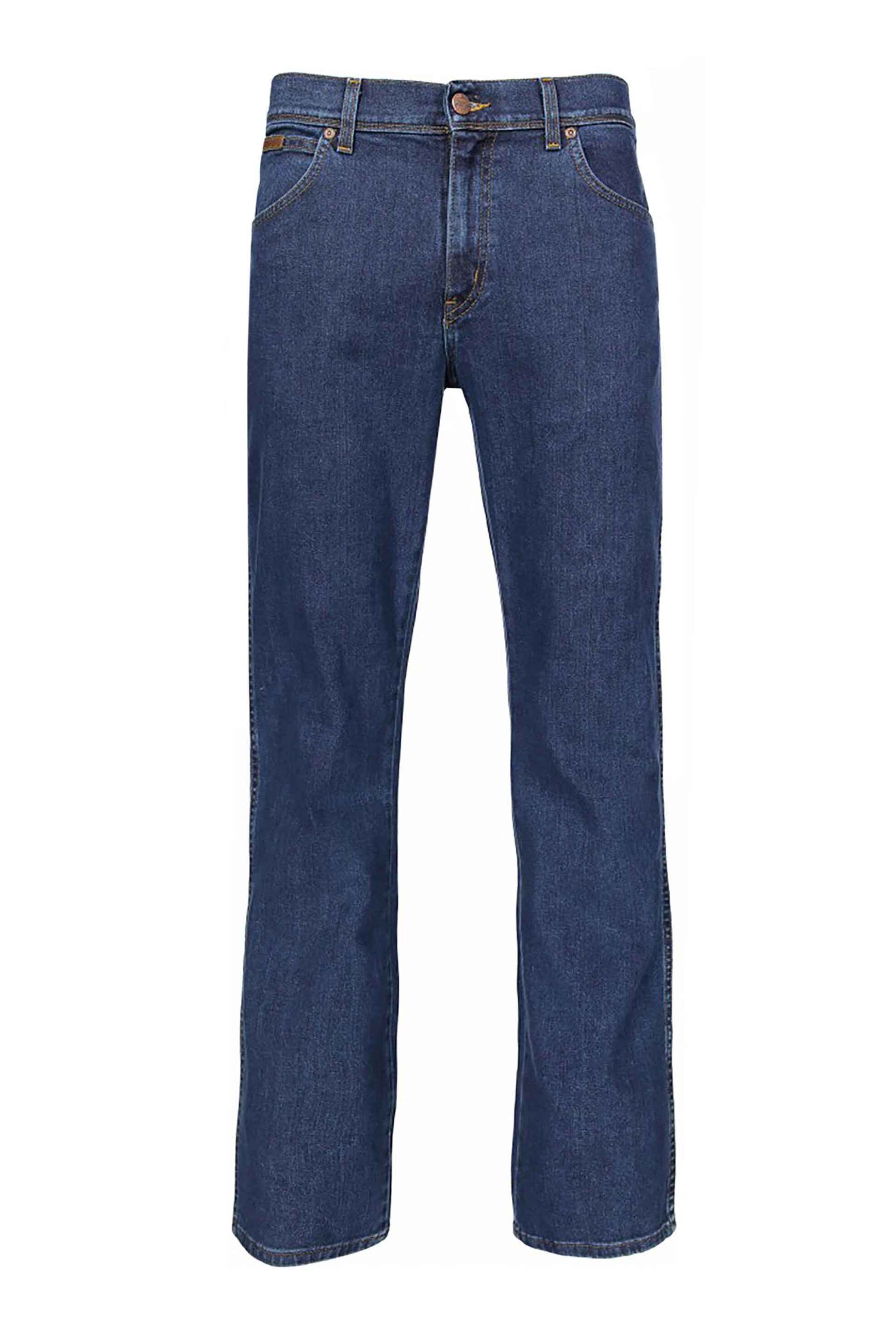 Wrangler Ανδρικό Τζιν Παντελόνι Μονόχρωμο με Ραφές σε Σχήμα W Texas - W12133009 Denim Blue Σκούρο