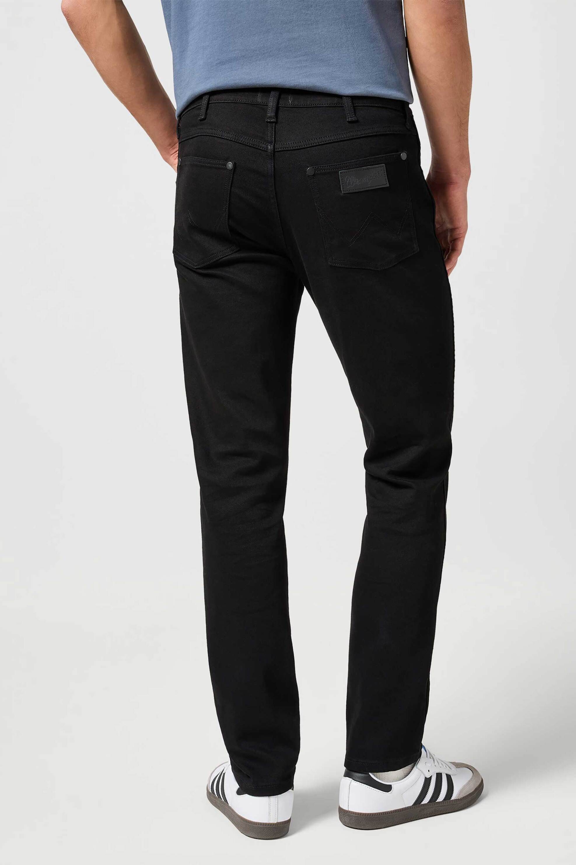 Wrangler Ανδρικό Παντελόνι Πεντάτσεπο με Logo Patch Larston Slim Fit - 112356815-** Μαύρο
