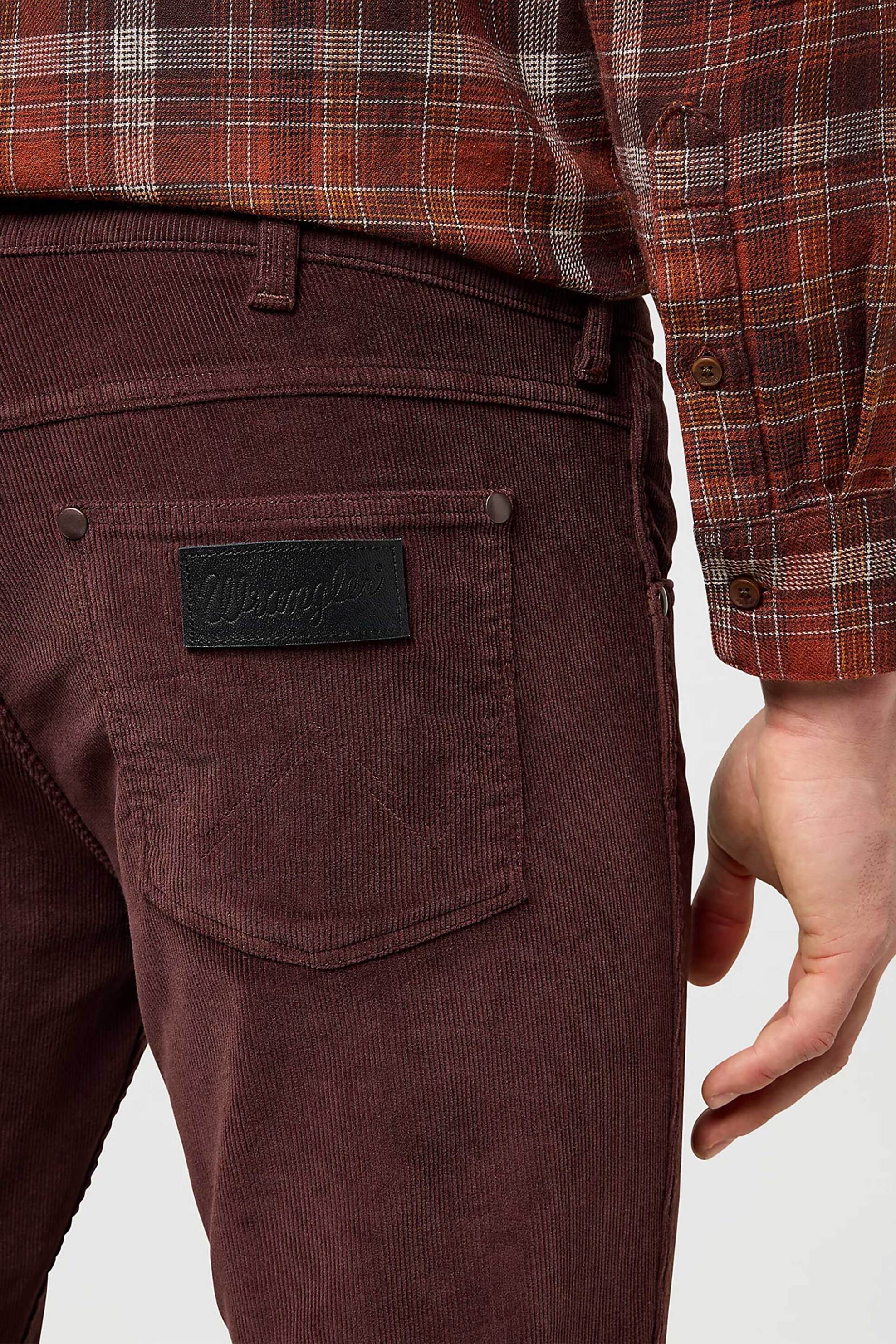 Wrangler® ανδρικό κοτλέ παντελόνι πεντάτσεπο Straight Fit "Greensboro" - 112370724 Καφέ φωτογραφία