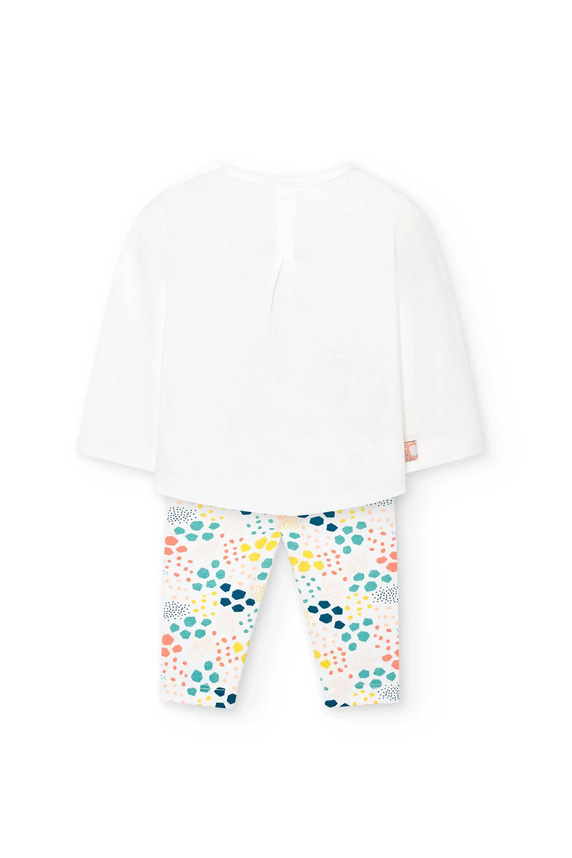 Boboli βρεφικό σετ μπλούζα με κολάν (2 τεμάχια) - 138002 Λευκό φωτογραφία