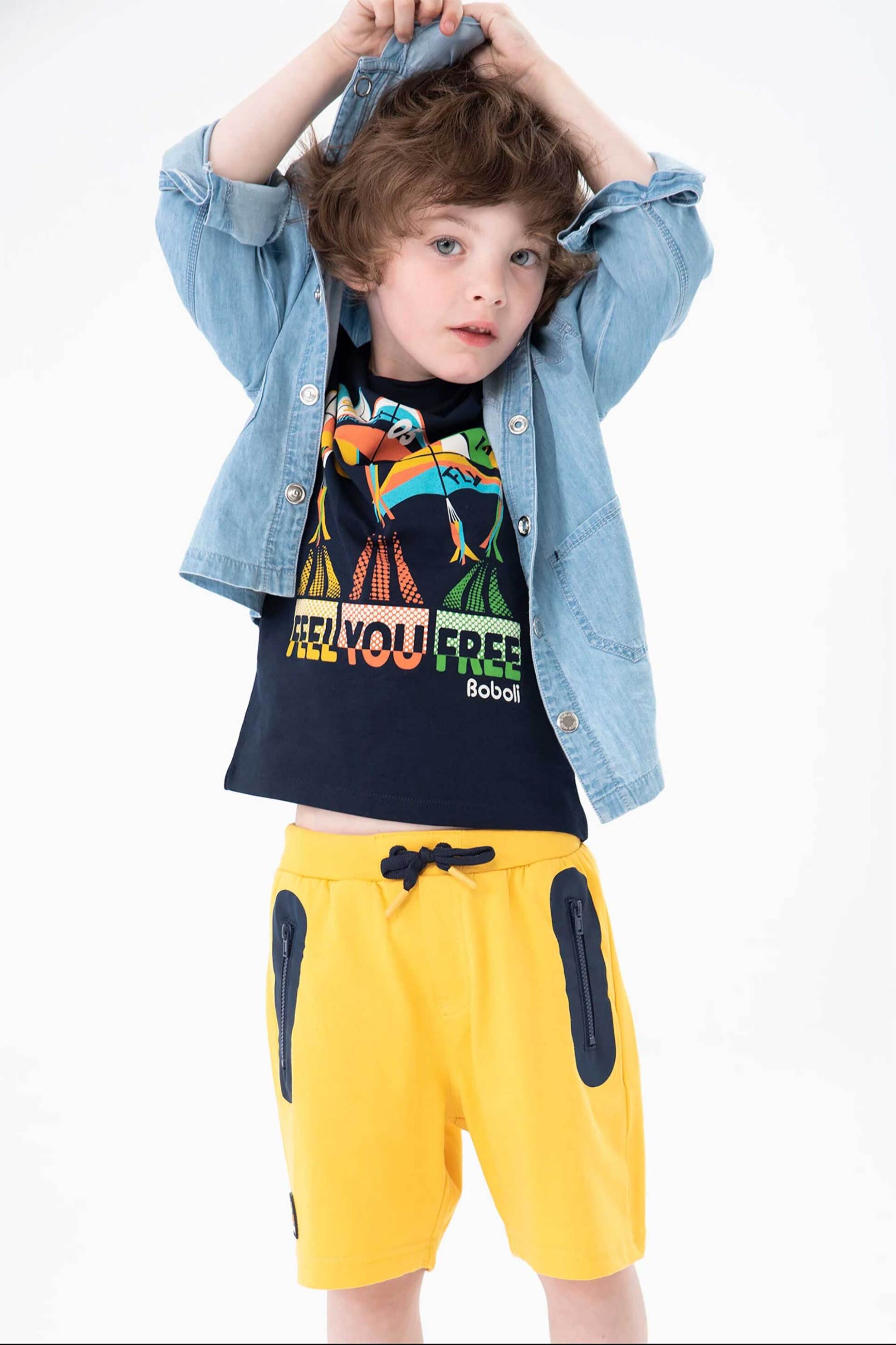 Boboli Παιδικό T-Shirt με Print - 308045 Σκούρο Μπλε