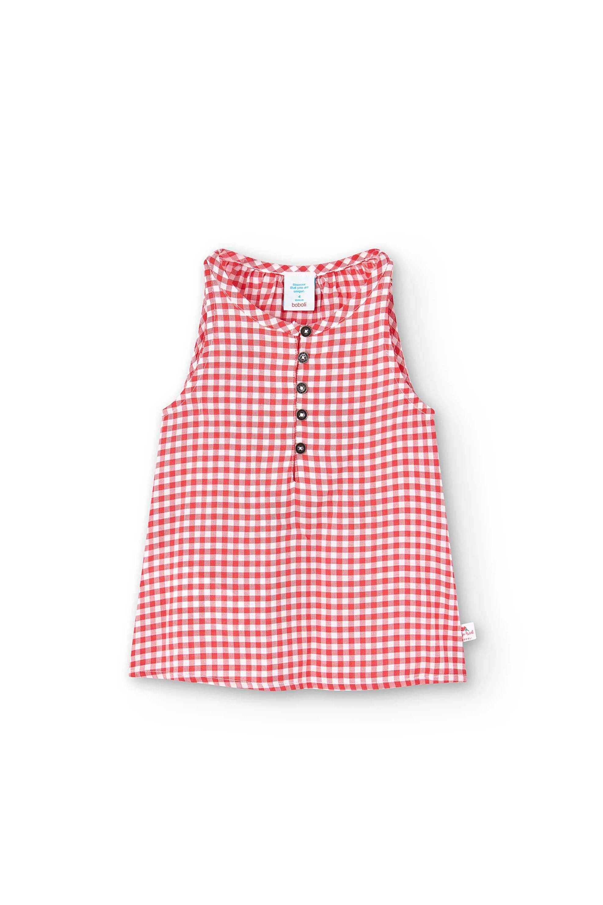 Παιδικά Ρούχα, Παπούτσια & Παιχνίδια > Παιδικά Ρούχα & Αξεσουάρ για Κορίτσια > Παιδικές Μπλούζες για Κορίτσια Boboli παιδική μπλούζα με καρό print - 418126 Κόκκινο