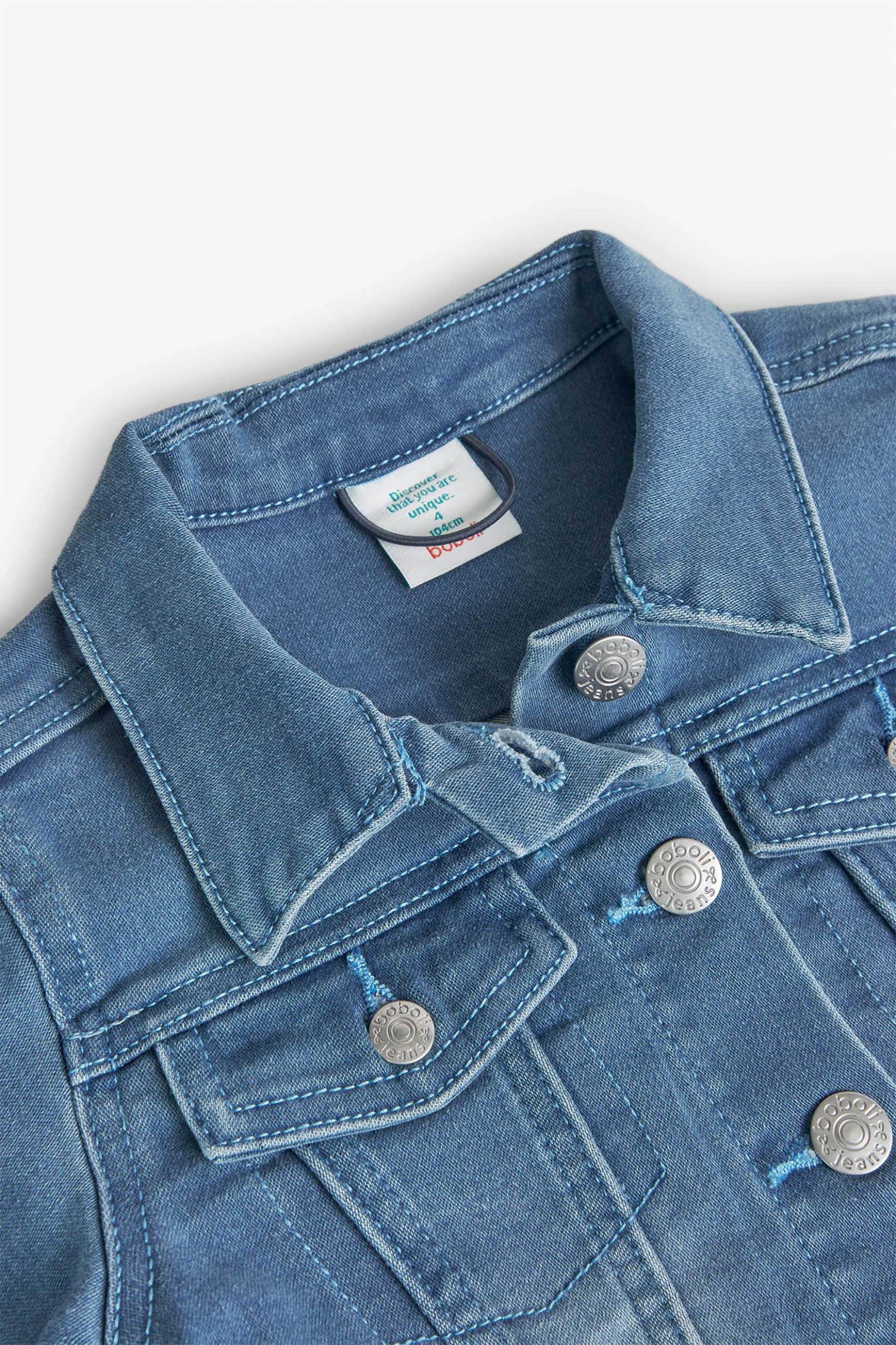 Boboli Παιδικό Denim Jacket με Τσέπες - 498012 Blue Σκούρο