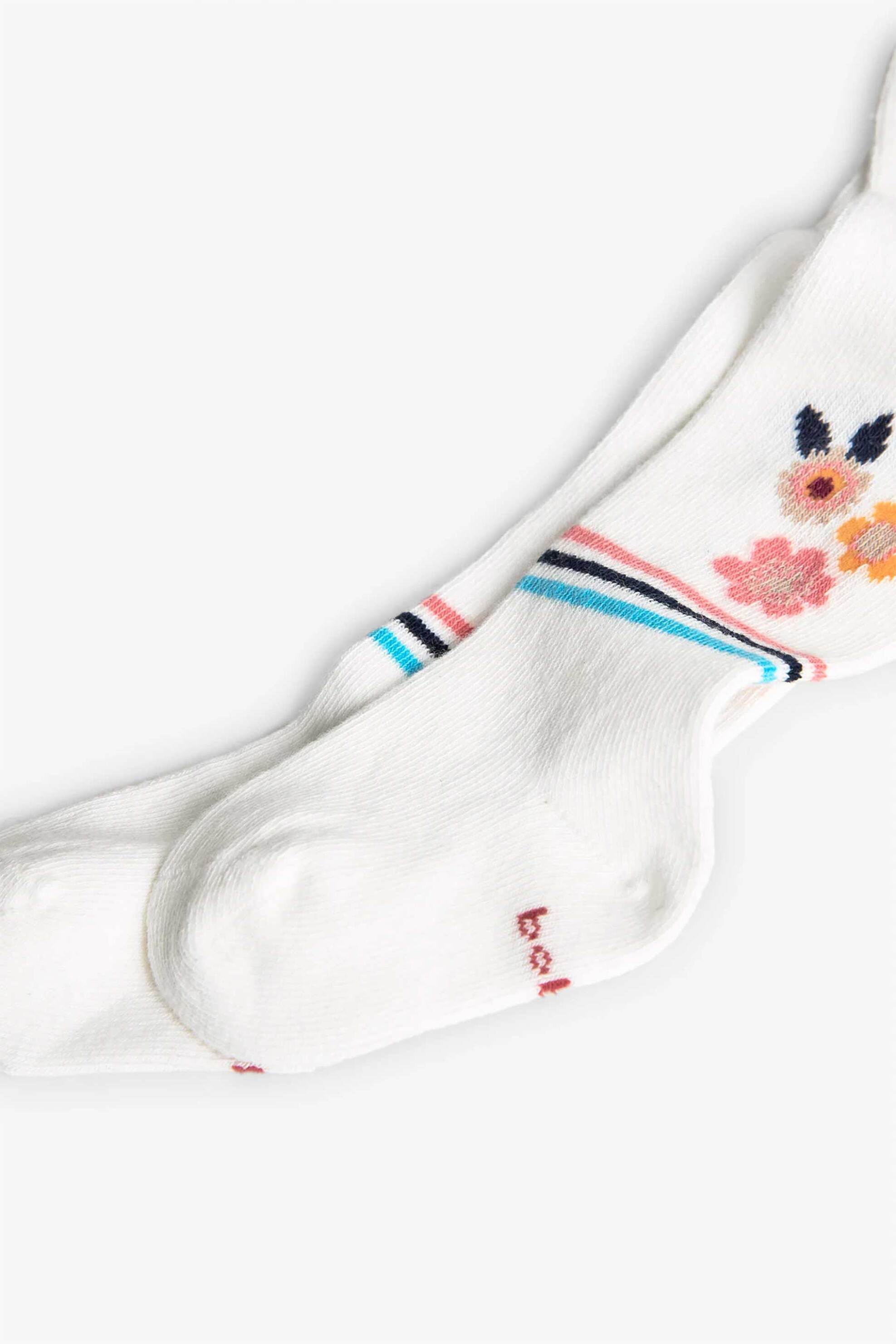 Boboli βρεφικό καλσόν με λουλούδια - 132051 Λευκό φωτογραφία