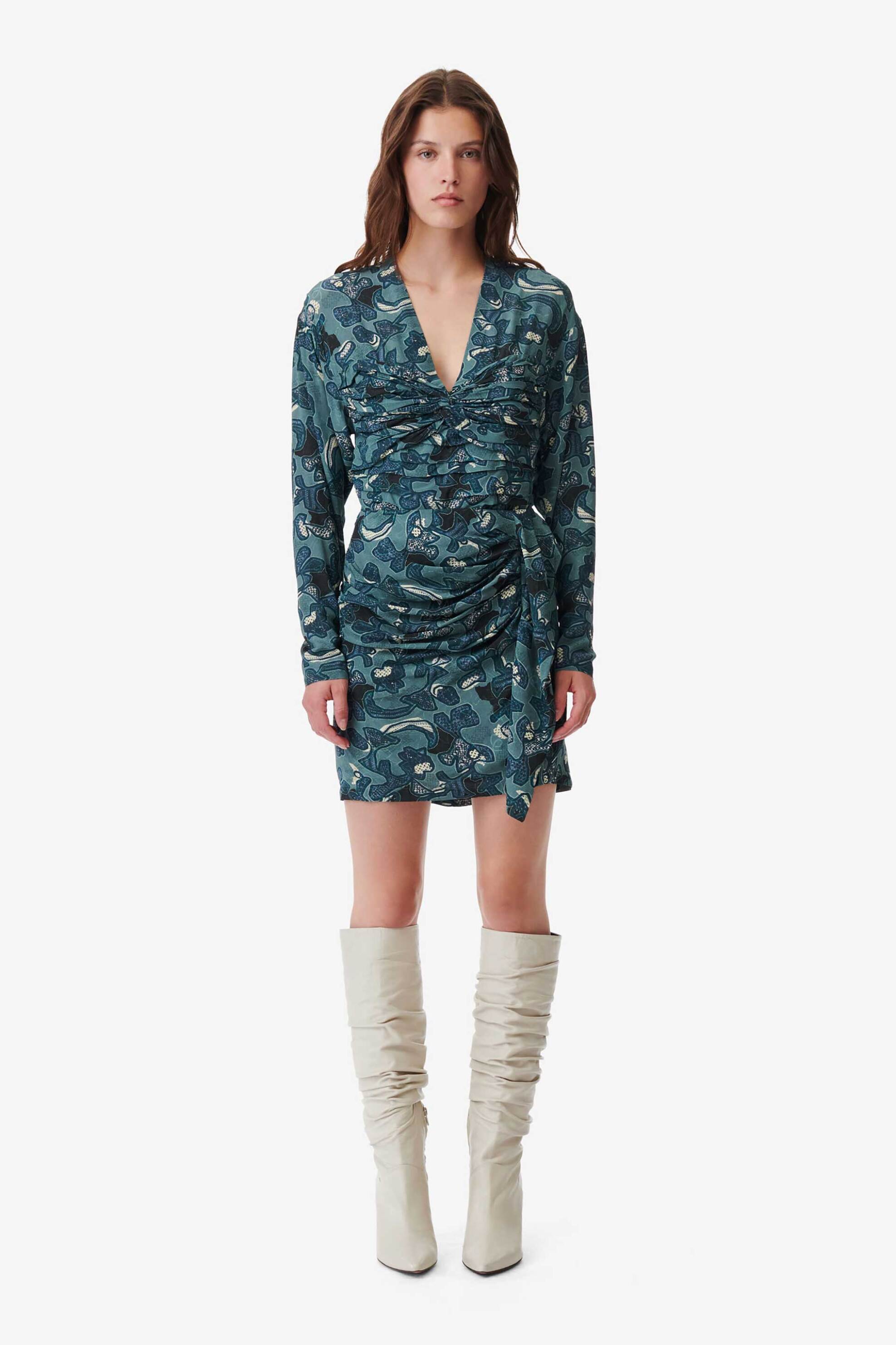 IRO Iro γυναικεία mini φούστα εμπριμέ "Fidi" - WP31FIDI Πράσινο Σμαραγδί