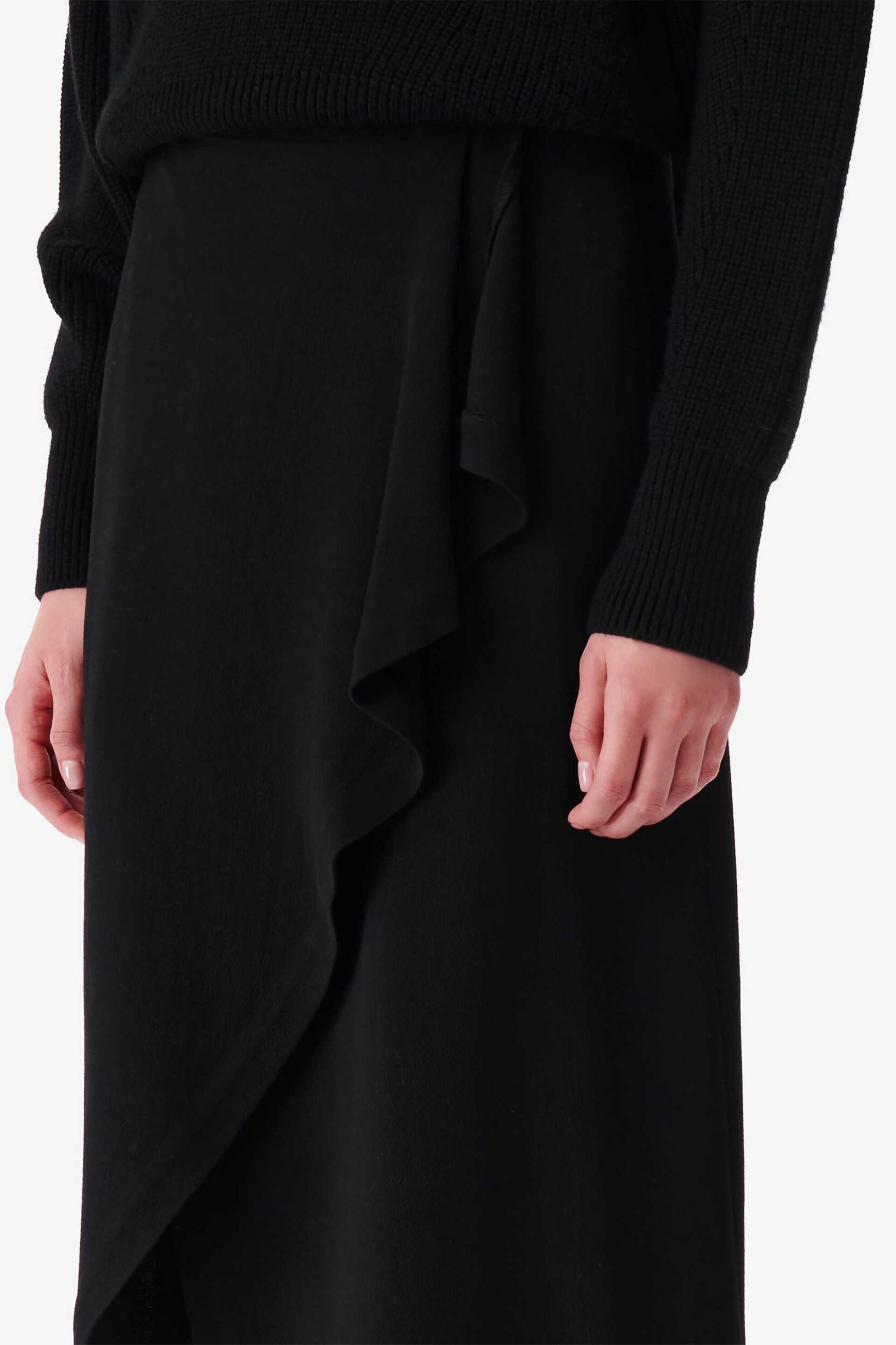 Iro γυναικείο midi φούστα με ασύμμετρο σχέδιο "Jelena" - WP31JELENA Μαύρο φωτογραφία