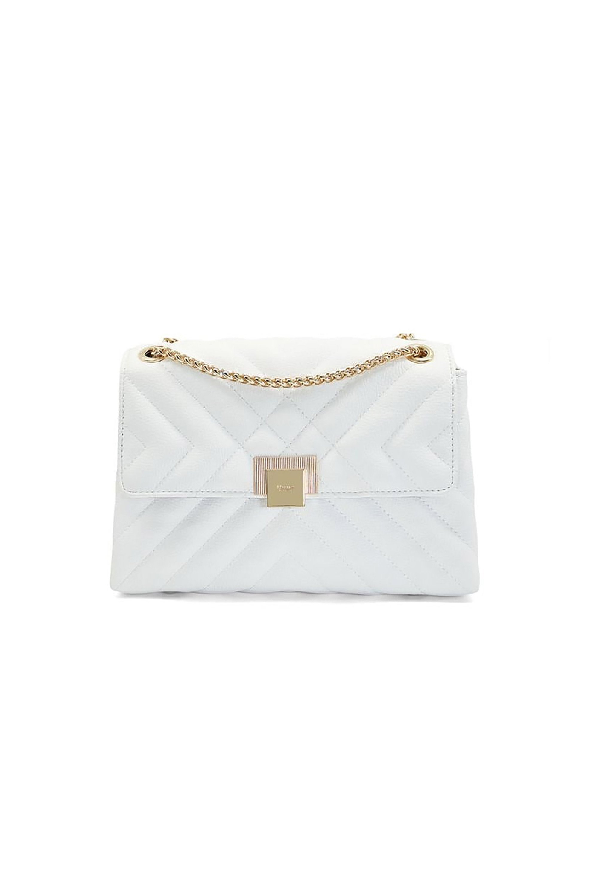 DUNE LONDON Dune London γυναικεία τσάντα crossbody με καπιτονέ σχέδιο "Dorchester" - 0022500110054 Λευκό