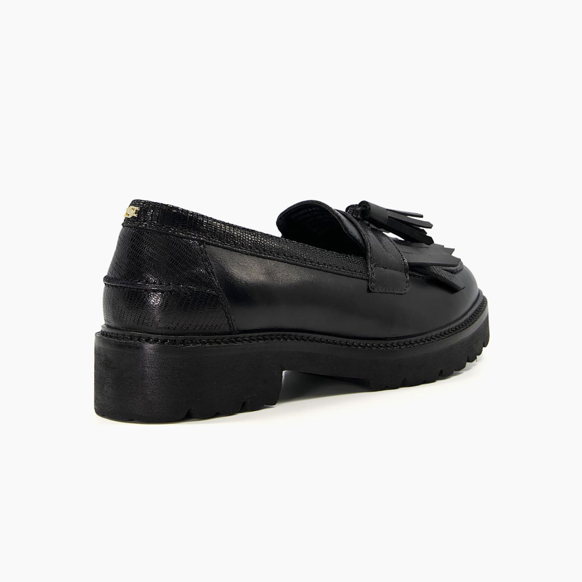 DUNE LONDON Dune London γυναικεία δερμάτινα loafers μονόχρωμα με διακοσμητικό φουντάκι "Gallagher" - 0076509230005 Μαύρο - 4