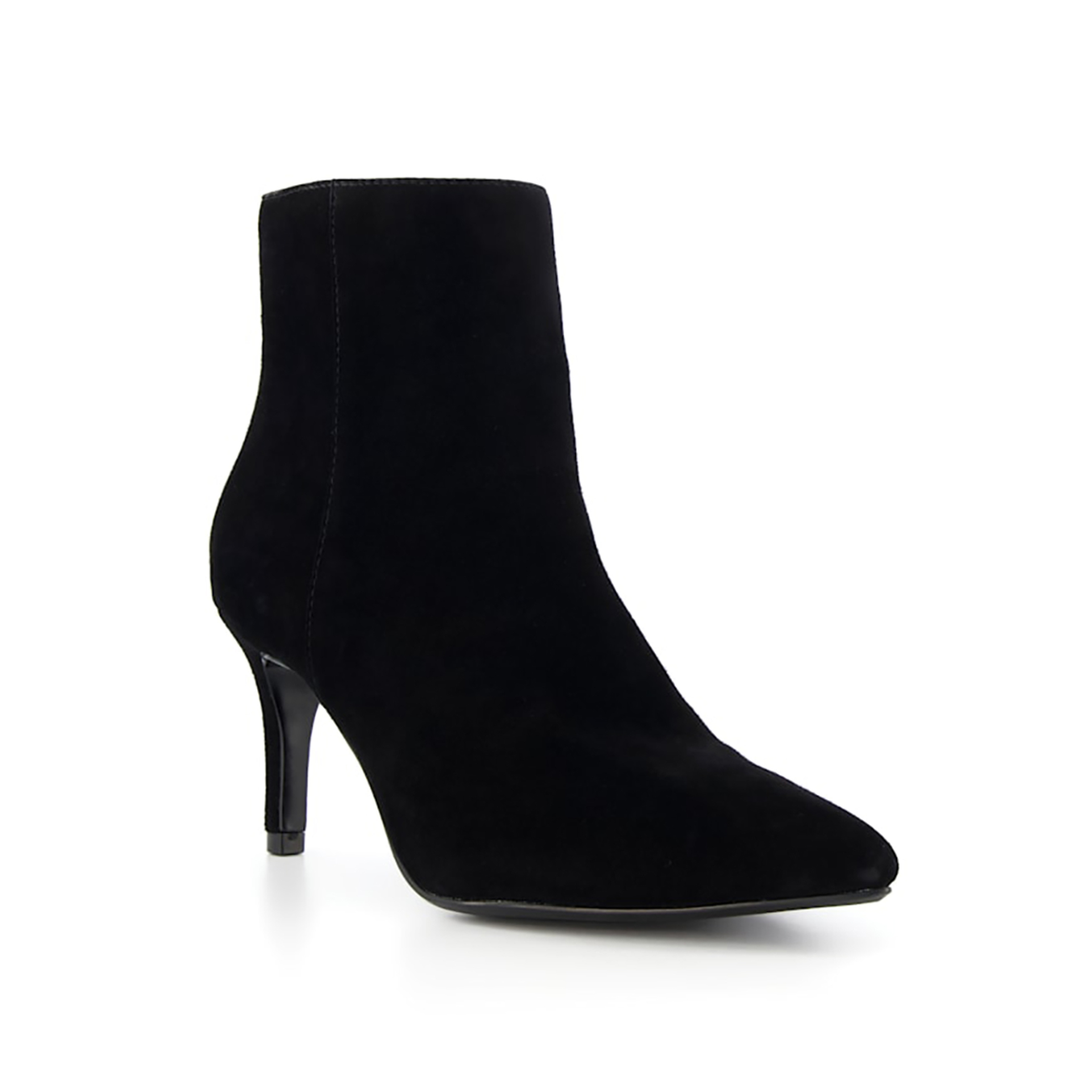 Dune London γυναικεία μποτάκια suede μονόχρωμα με λεπτό τακούνι και φερμουάρ "Obsessive 2" - 0091500620004 Μαύρο φωτογραφία