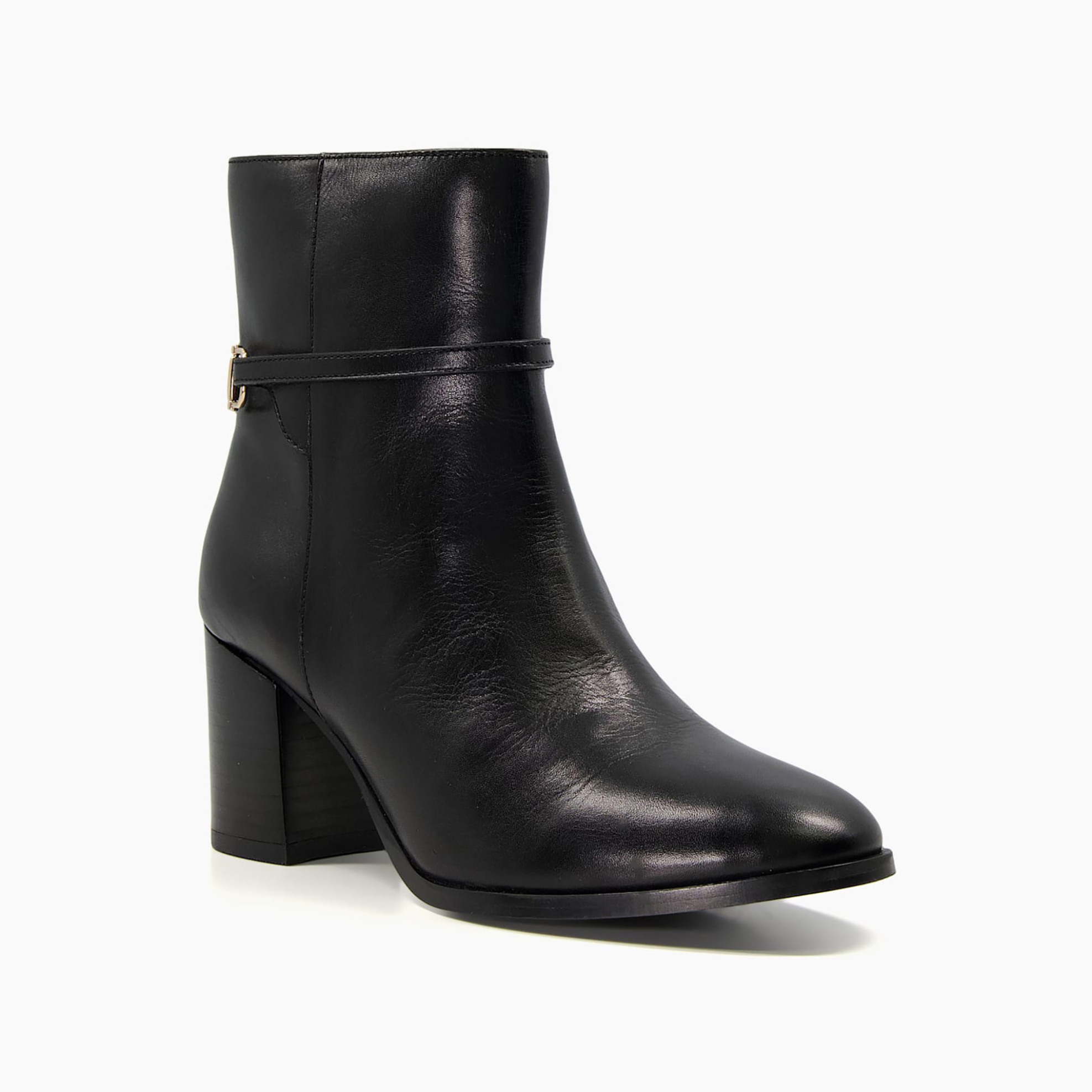 Dune London γυναικεία δερμάτινα μποτάκια με διακοσμητική αγκράφα "Patos" - 0092509230010 Μαύρο φωτογραφία